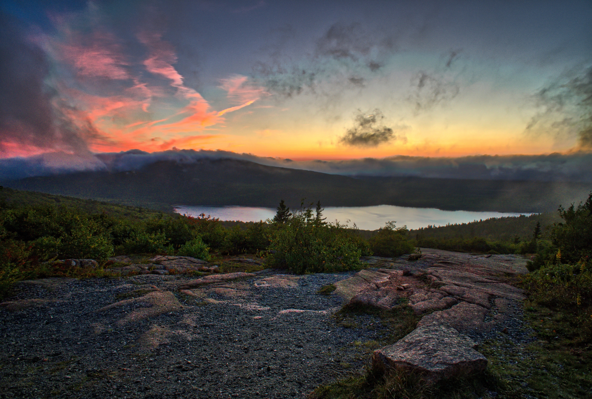 Sony a6300 + Sony E 16mm F2.8 sample photo. Cadillac mountain sunset photography