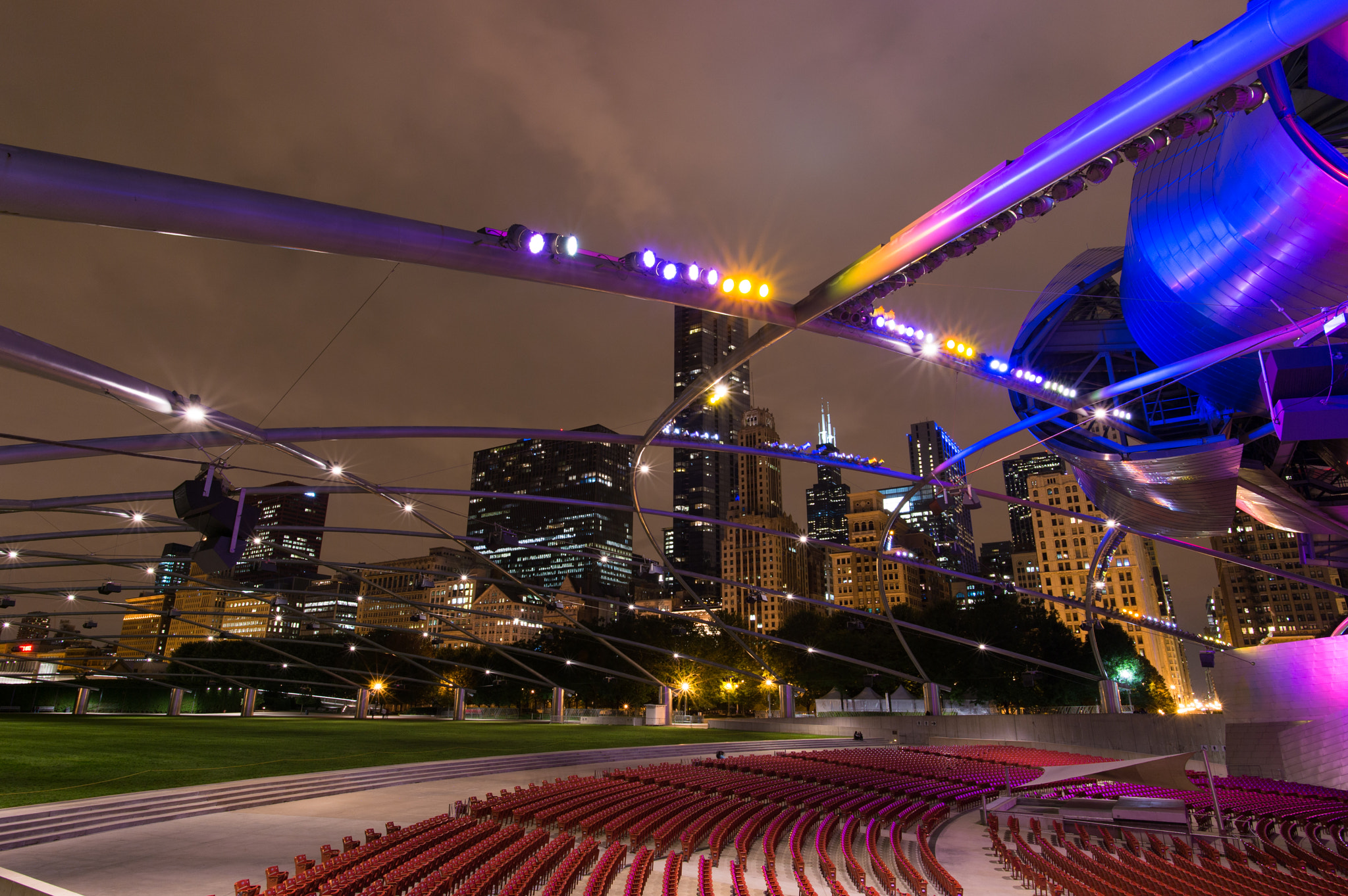 Nikon Df + Nikon AF-S Nikkor 20mm F1.8G ED sample photo. Jay pritzker pavilion, chicago photography