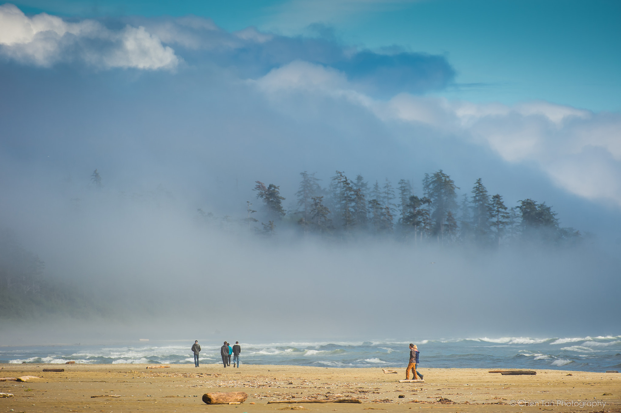 Nikon AF-S Nikkor 200-400mm F4G ED-IF VR sample photo. Foggy day at beach photography