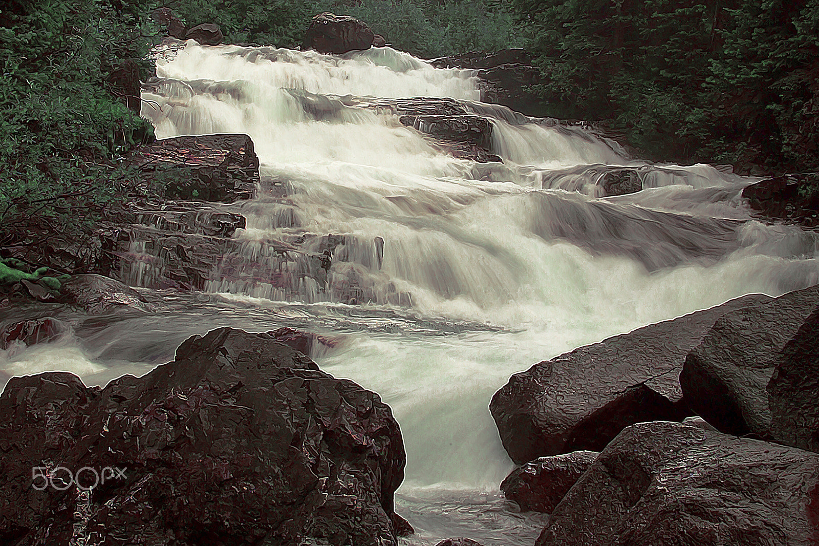 Kodak DCS Pro SLR/n sample photo. Cascading river photography