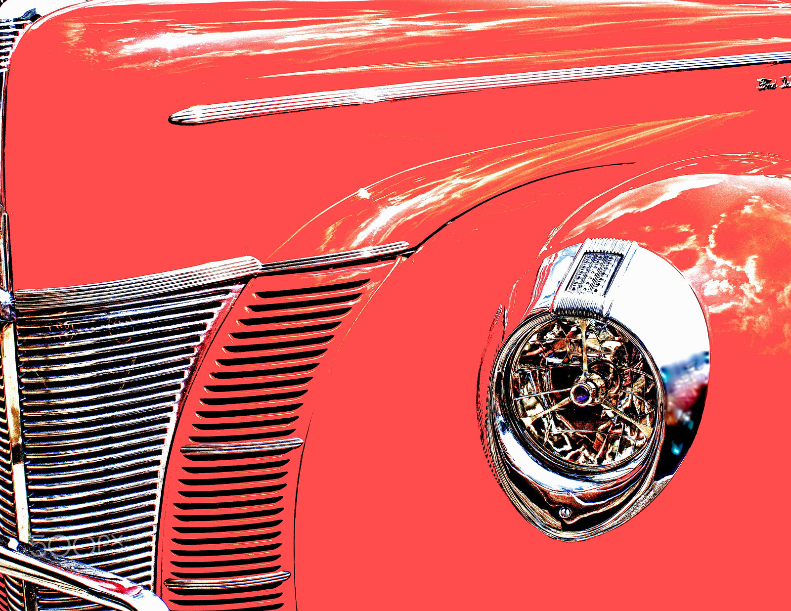 Sony DT 18-70mm F3.5-5.6 sample photo. Vintage red car photography