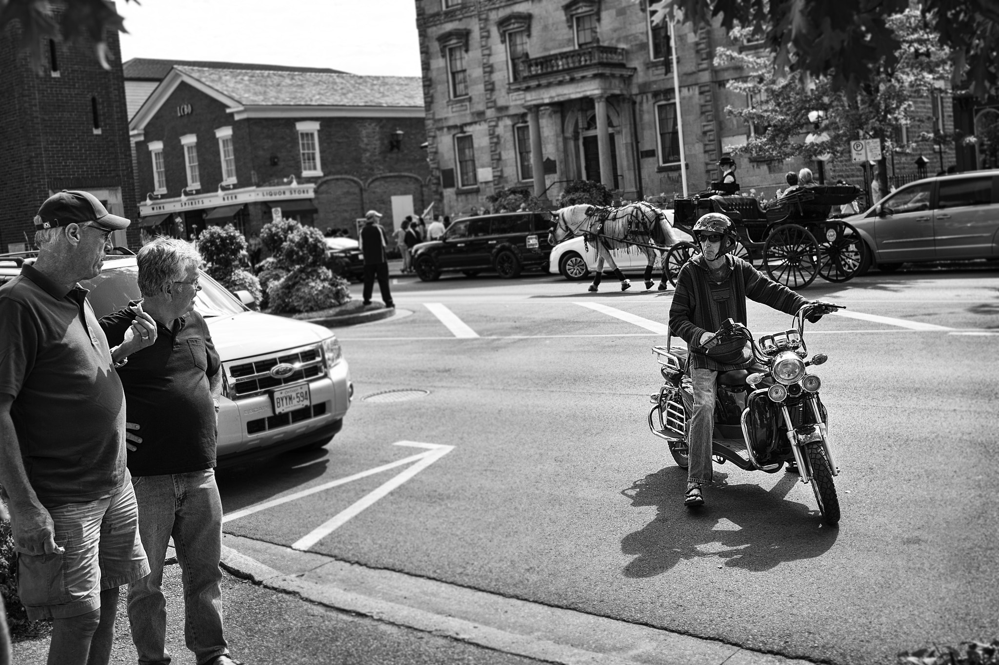 Nikon Df sample photo. Motorcycle receives admiring glances photography