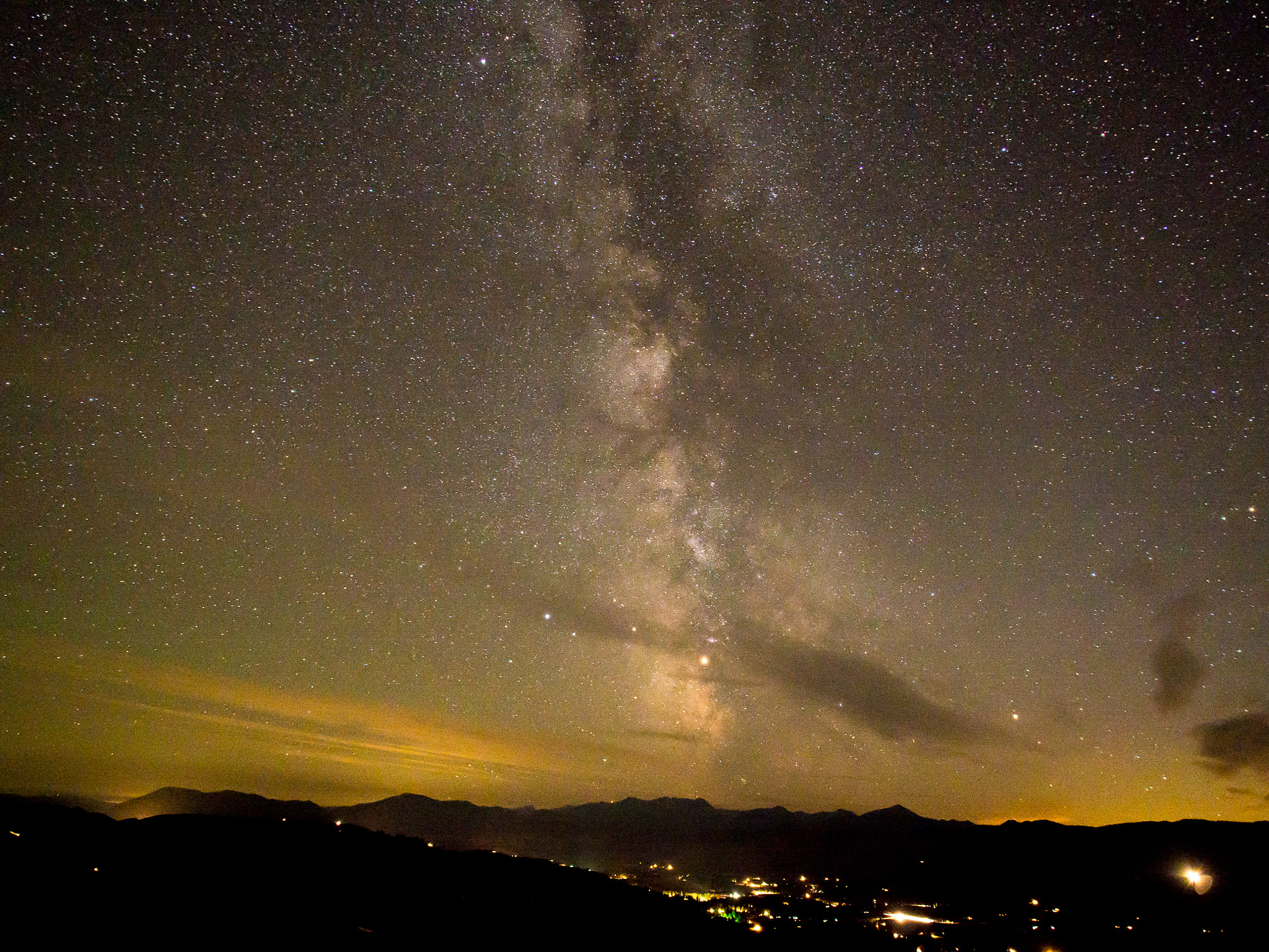 Olympus OM-D E-M5 sample photo. The town of winthrop and the milky way photography