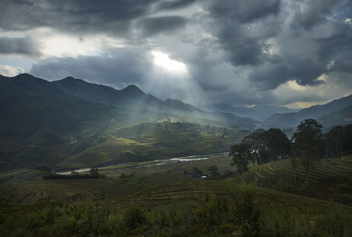 Phase One IQ260 sample photo. Sunset view sapa vietnam photography