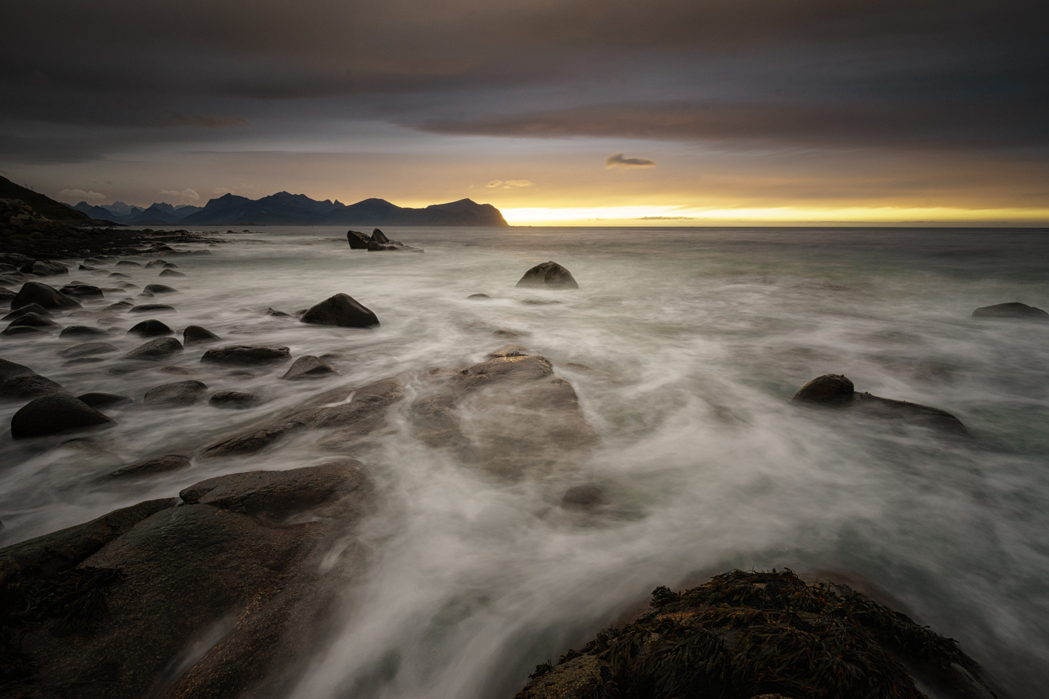 16-35mm F4 OSS sample photo. Lofoten - sunset photography