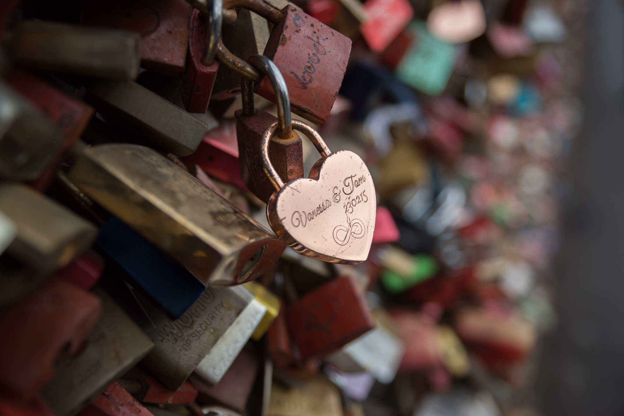 Sony SLT-A68 sample photo. Love locks photography
