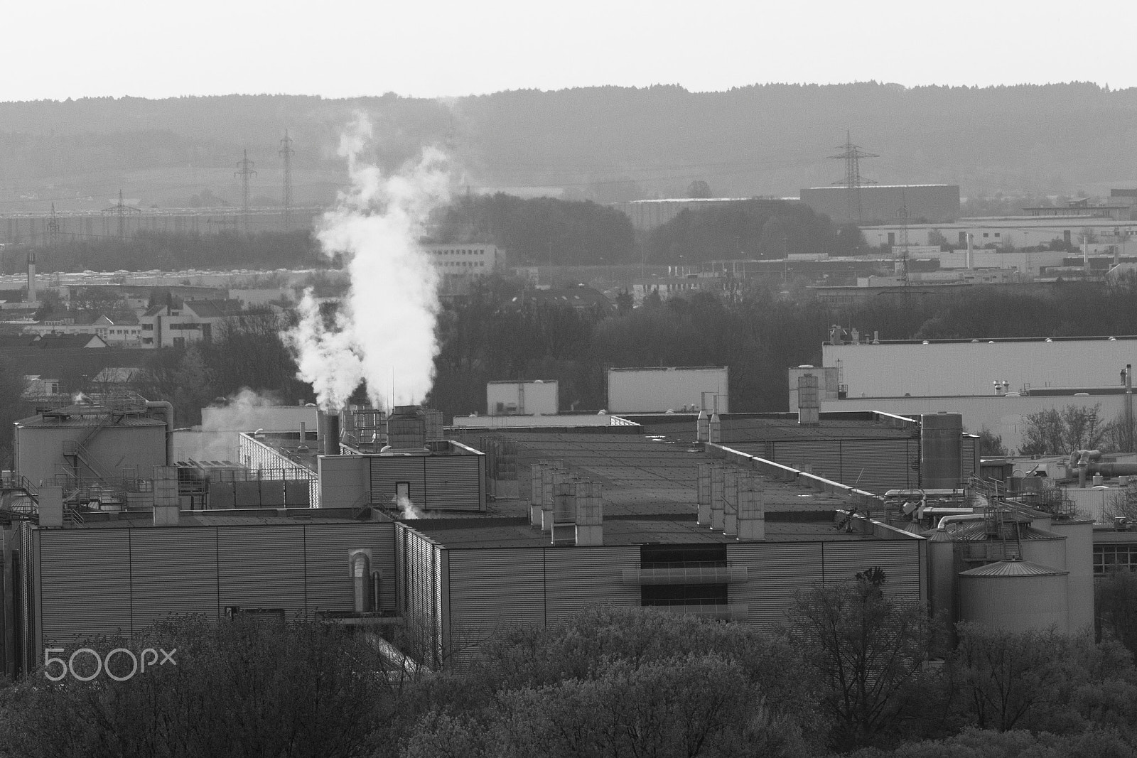Sigma 150-500mm F5-6.3 DG OS HSM sample photo. Industrial building photography