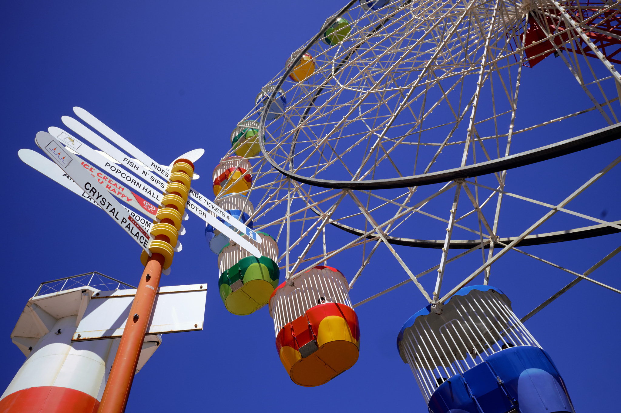 Fujifilm X-T10 + Fujifilm XF 14mm F2.8 R sample photo. Ferris wheel, lunar park, sydney  photography