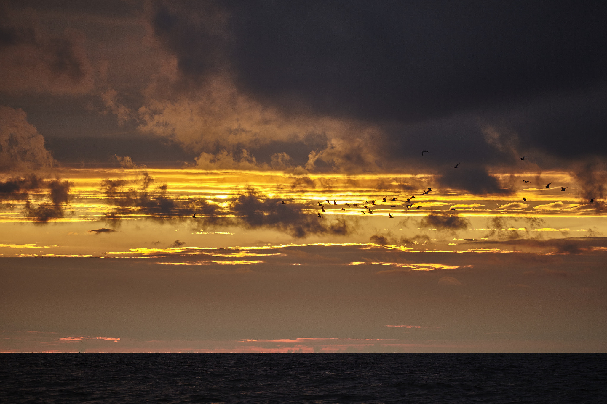 Canon EF 70-200mm F2.8L USM sample photo. Sunset at baltic sea photography