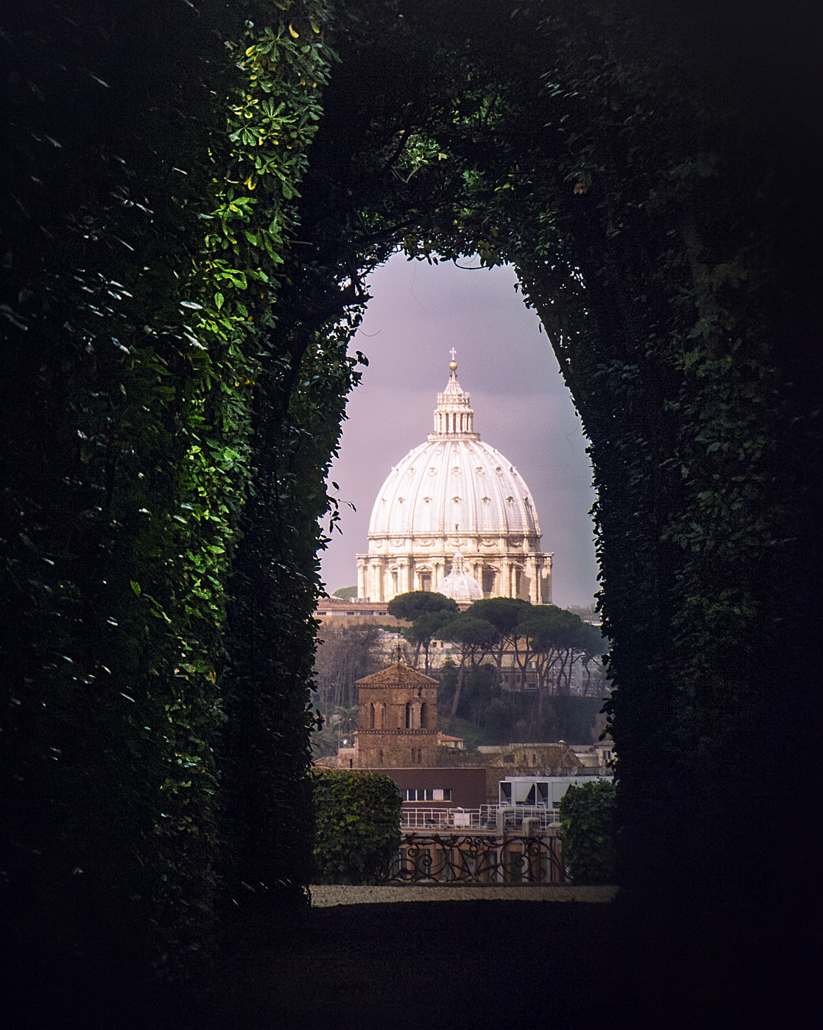 Panasonic Lumix DMC-G2 sample photo. The residence of the knights of malta. keyhole of the architect piranesi, where you can see three... photography