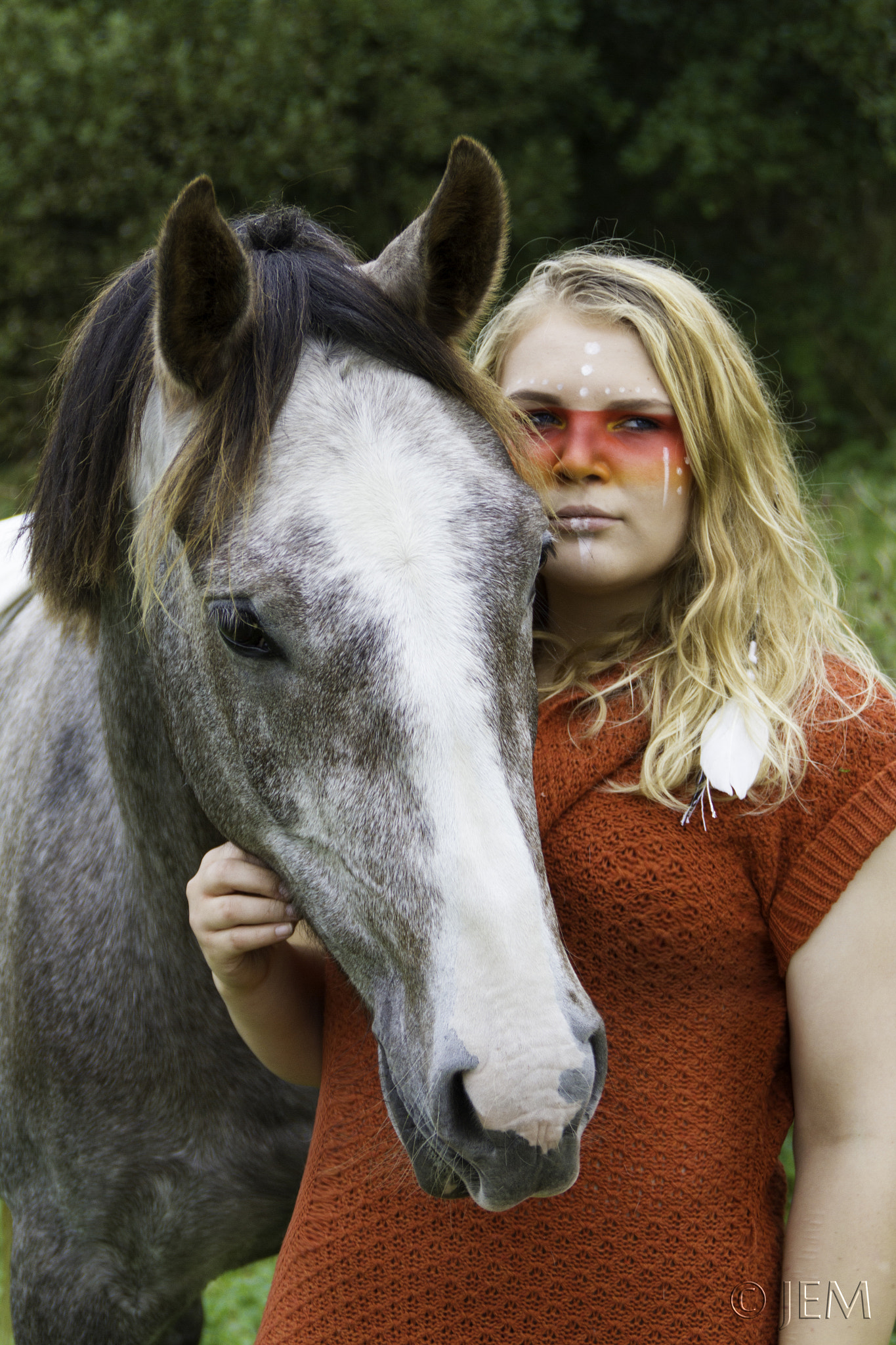 Canon EOS 7D sample photo. Tribal warrior and horse photography