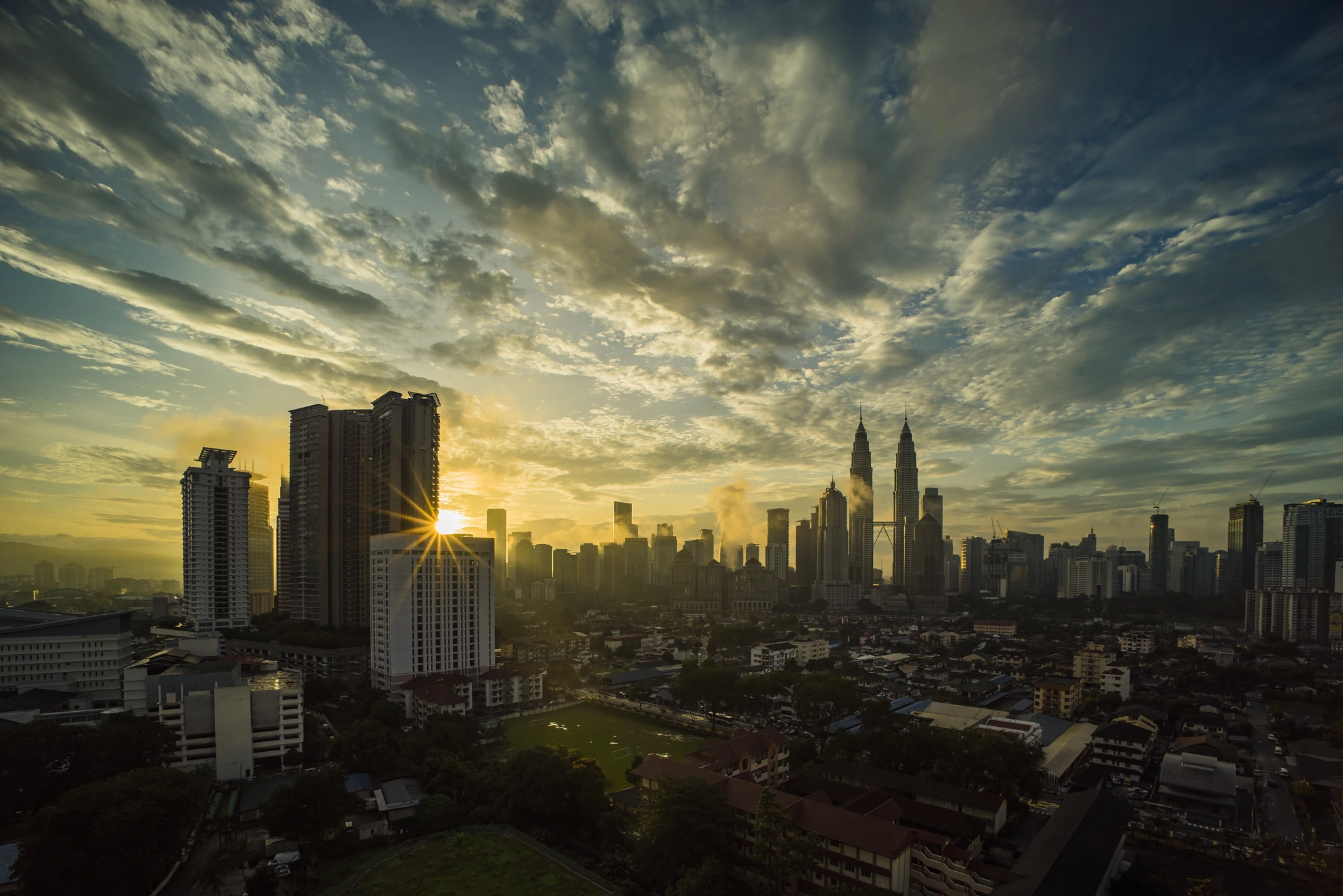 Glittering Sunrise Over Kuala Lumpur