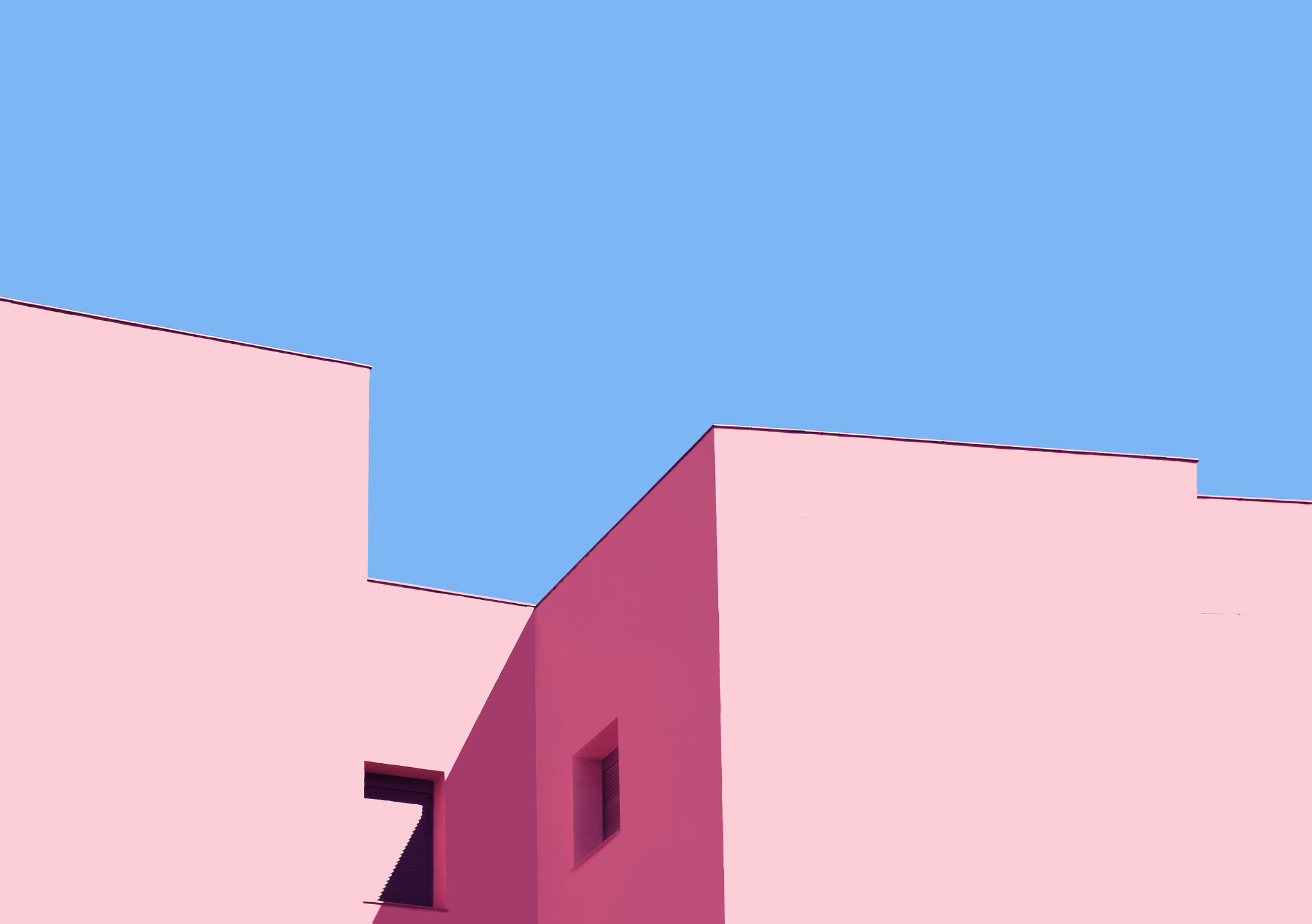 Sigma 28-300mm F3.5-6.3 DG Macro sample photo. Pink building photography