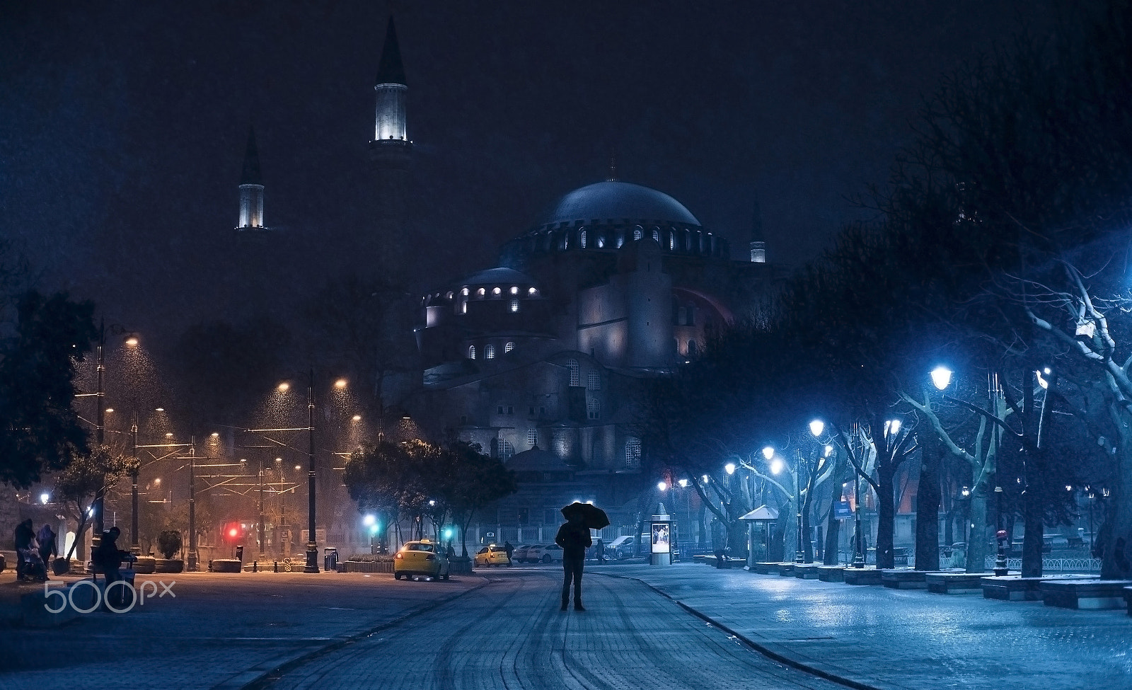 Sony a7R II + Sony DT 50mm F1.8 SAM sample photo. Hagia sophia during snowstorm photography