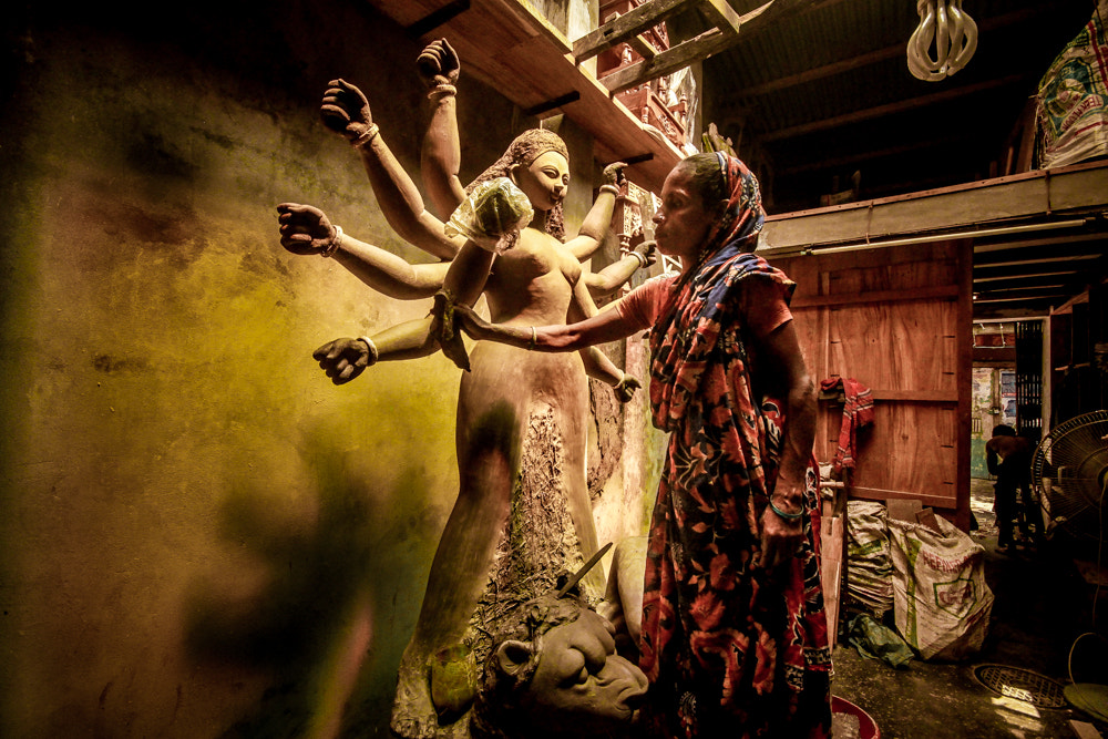 Sigma 10-20mm F4-5.6 EX DC HSM sample photo. Durga puja preparations! photography