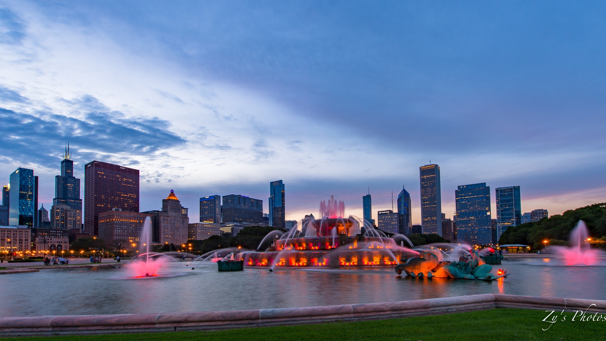Nikon Df sample photo. Buckingham fountain, chicago photography
