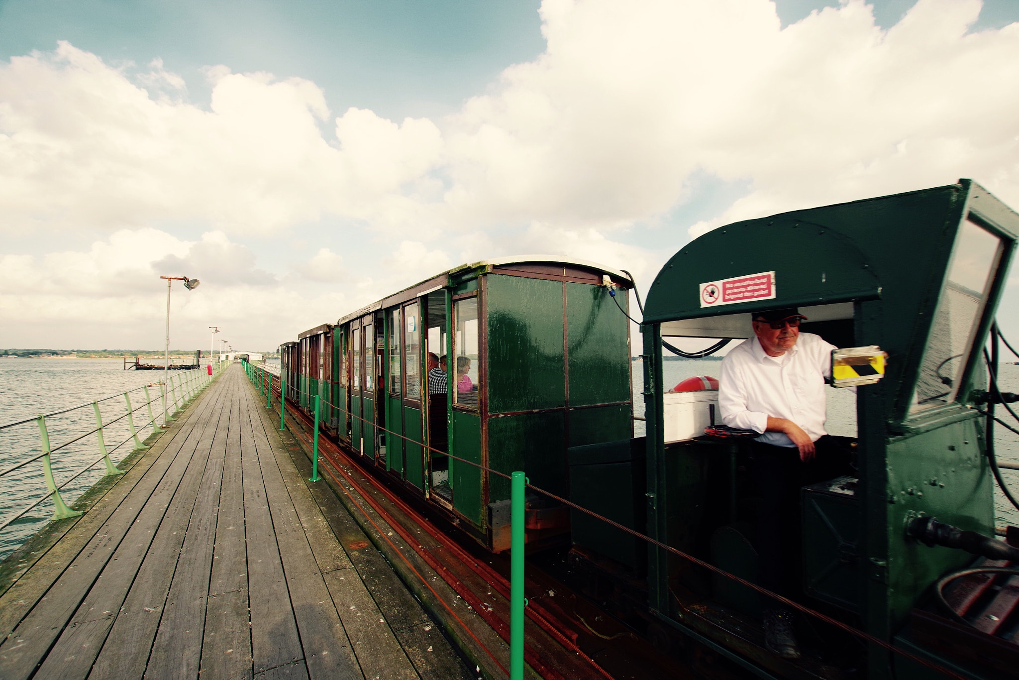 Pentax K-70 + Sigma 10-20mm F3.5 EX DC HSM sample photo. Little train-long pier! photography