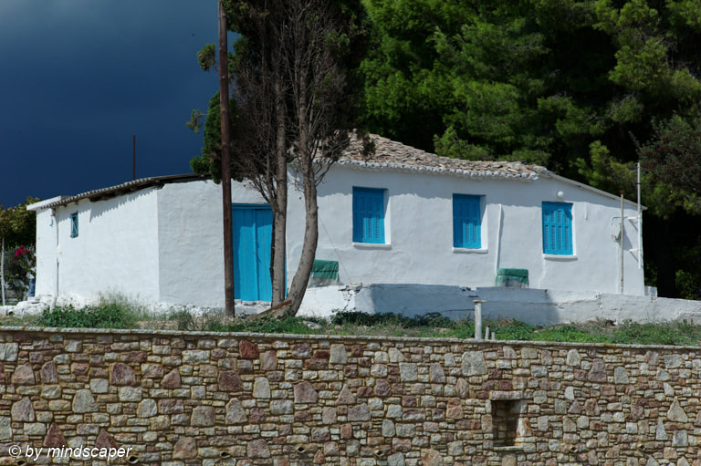 Leica Summicron-M 90mm f/2 (II) sample photo. Greek holiday house photography