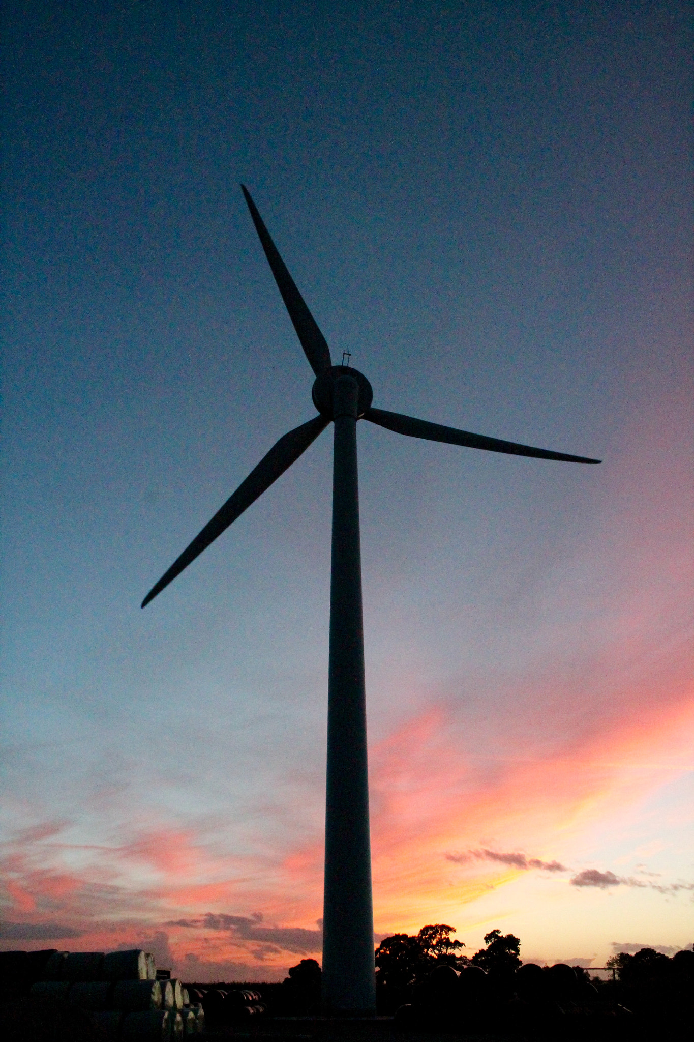 Canon EOS 1100D (EOS Rebel T3 / EOS Kiss X50) sample photo. Wind turbine on a painted sky photography