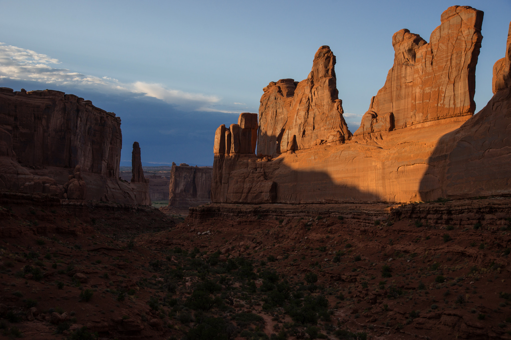 Sony a99 II sample photo. Arches np sunset time  photography