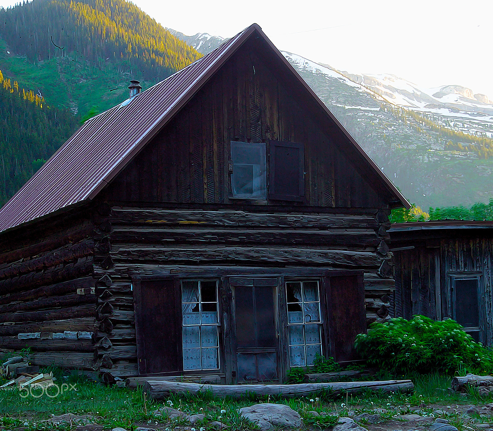 Kodak DCS Pro SLR/n sample photo. The rustic cabin photography