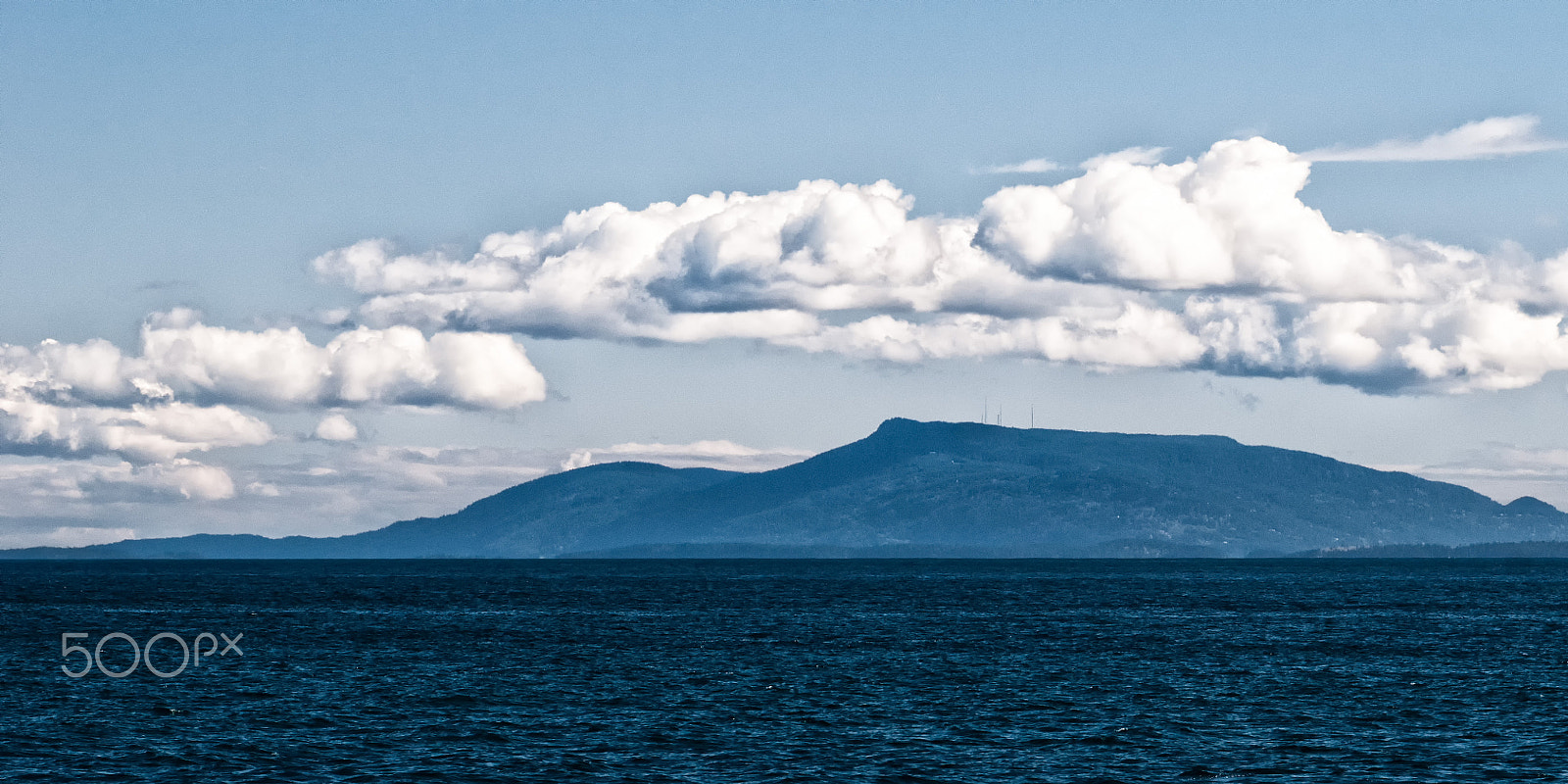 Nikon D300 + AF Zoom-Nikkor 80-200mm f/2.8 ED sample photo. Blue mountains and sea photography
