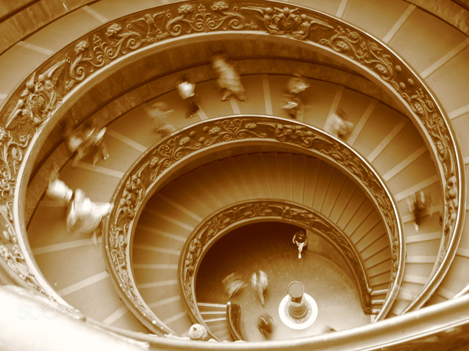 Canon POWERSHOT A75 sample photo. Bramante staircase photography