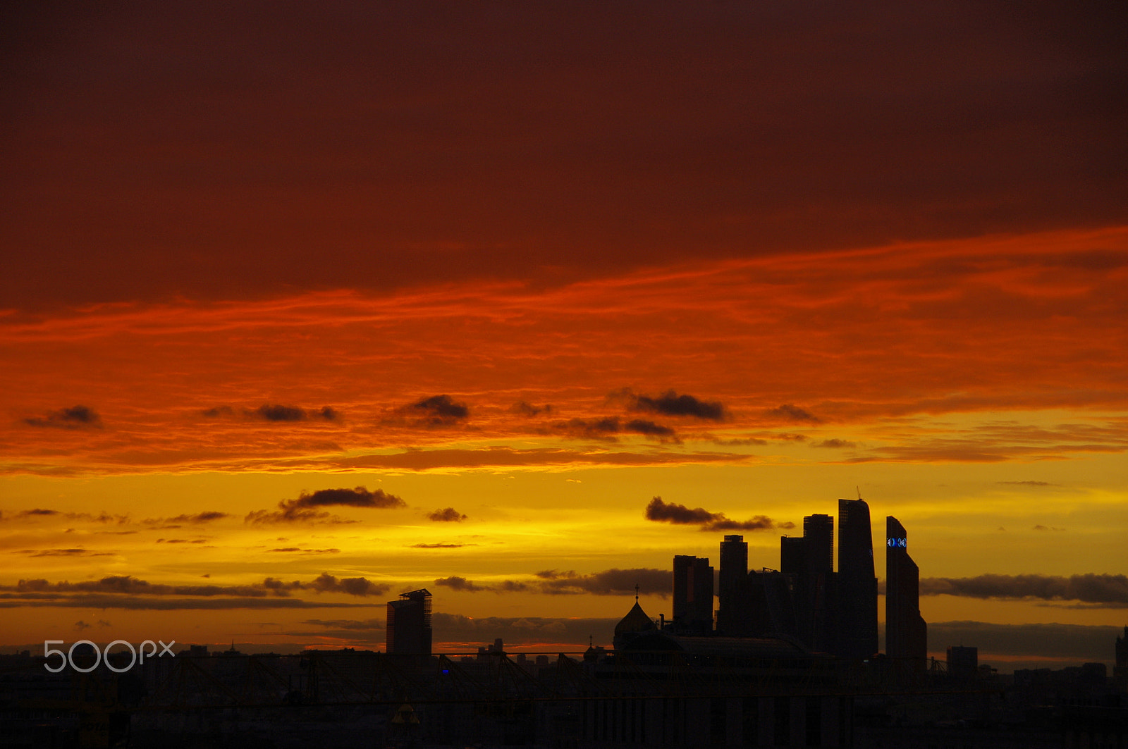 Pentax K-x sample photo. Orange sunset photography