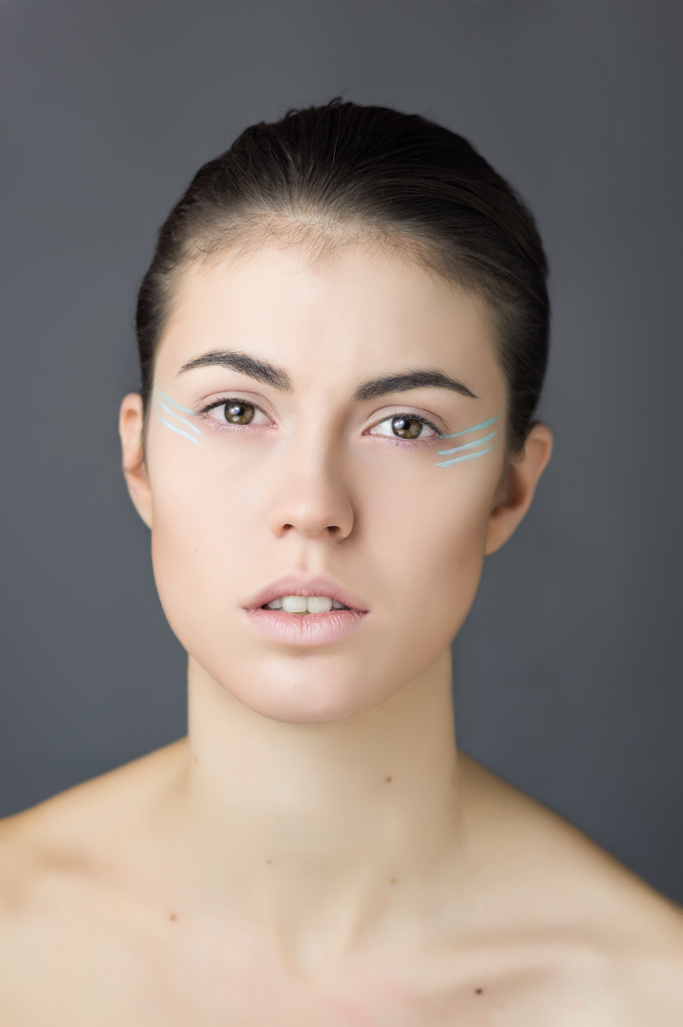 Pentax smc DA 50mm F1.8 sample photo. Geometric makeup photography