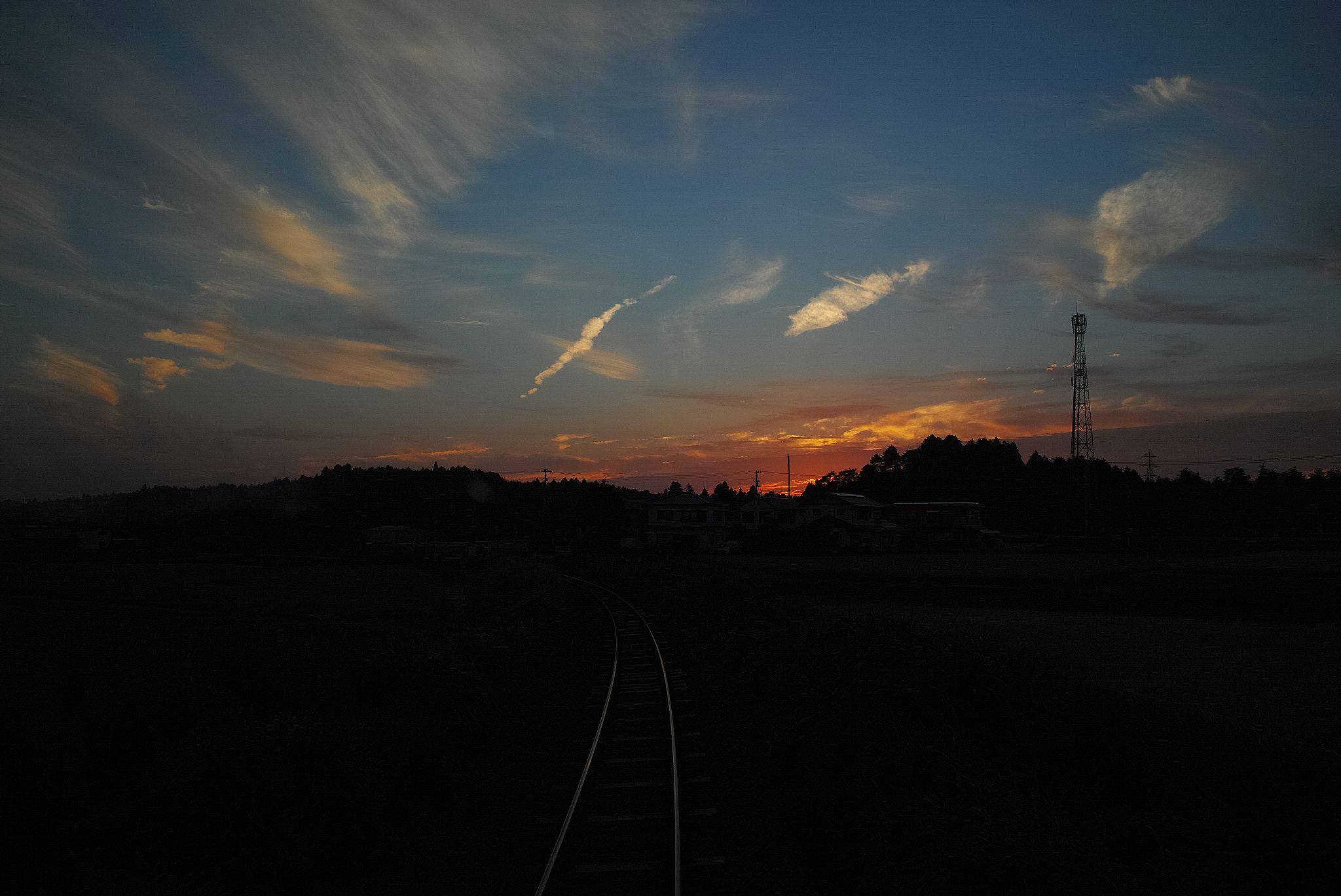 Sigma dp1 Quattro sample photo. Sunset on the railroad photography