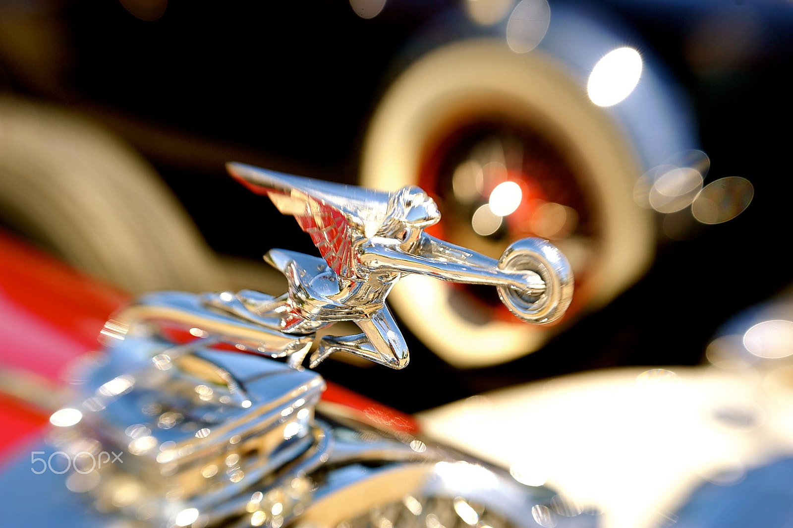 Nikon D3 + AF Nikkor 50mm f/1.8 sample photo. Packard car hood ornament photography