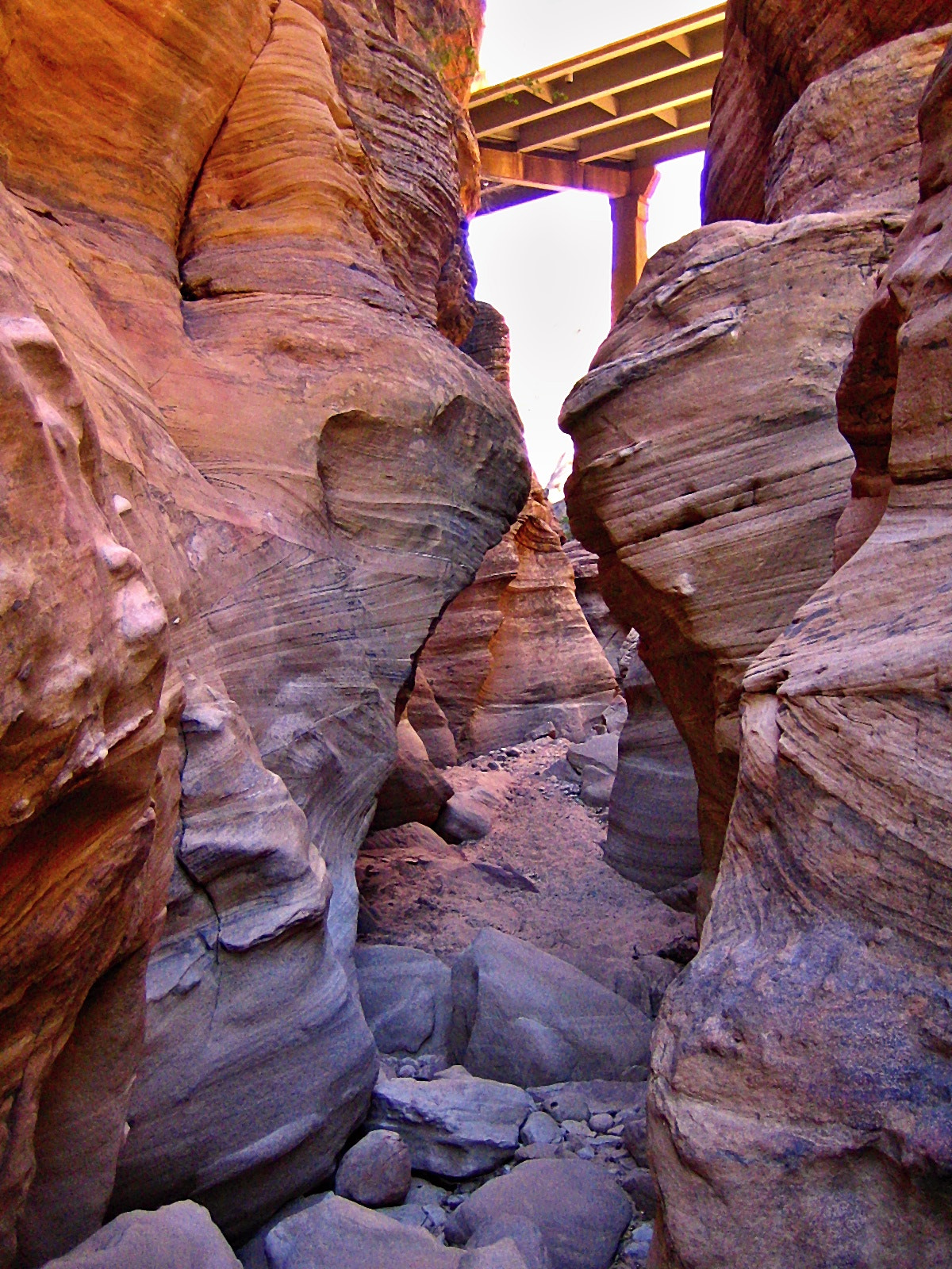 Canon POWERSHOT SD300 sample photo. Slot canyon along zion mount carmel highway photography