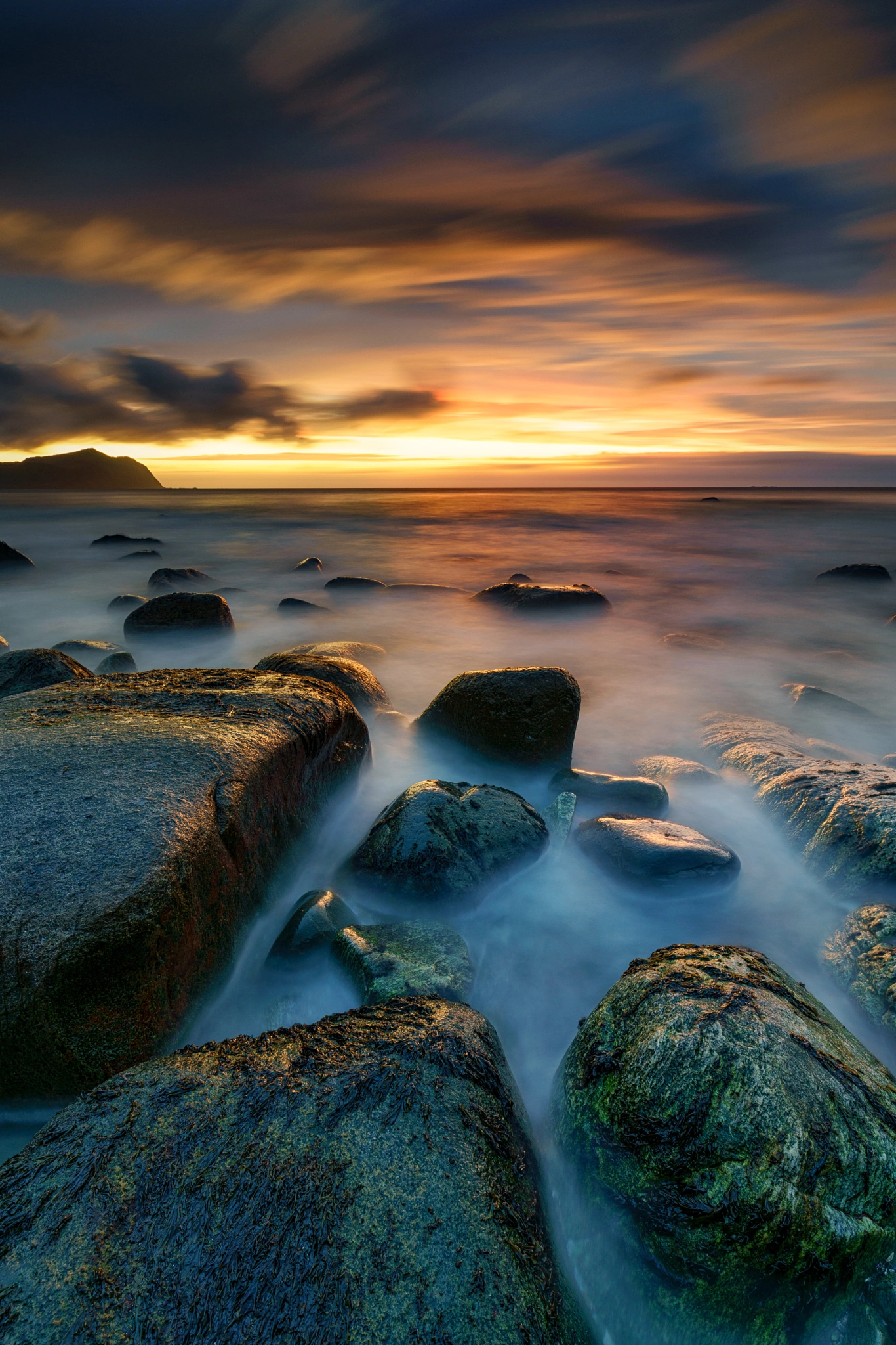 Sony a7R II + Canon EF 16-35mm F4L IS USM sample photo. Lofoten sundown photography