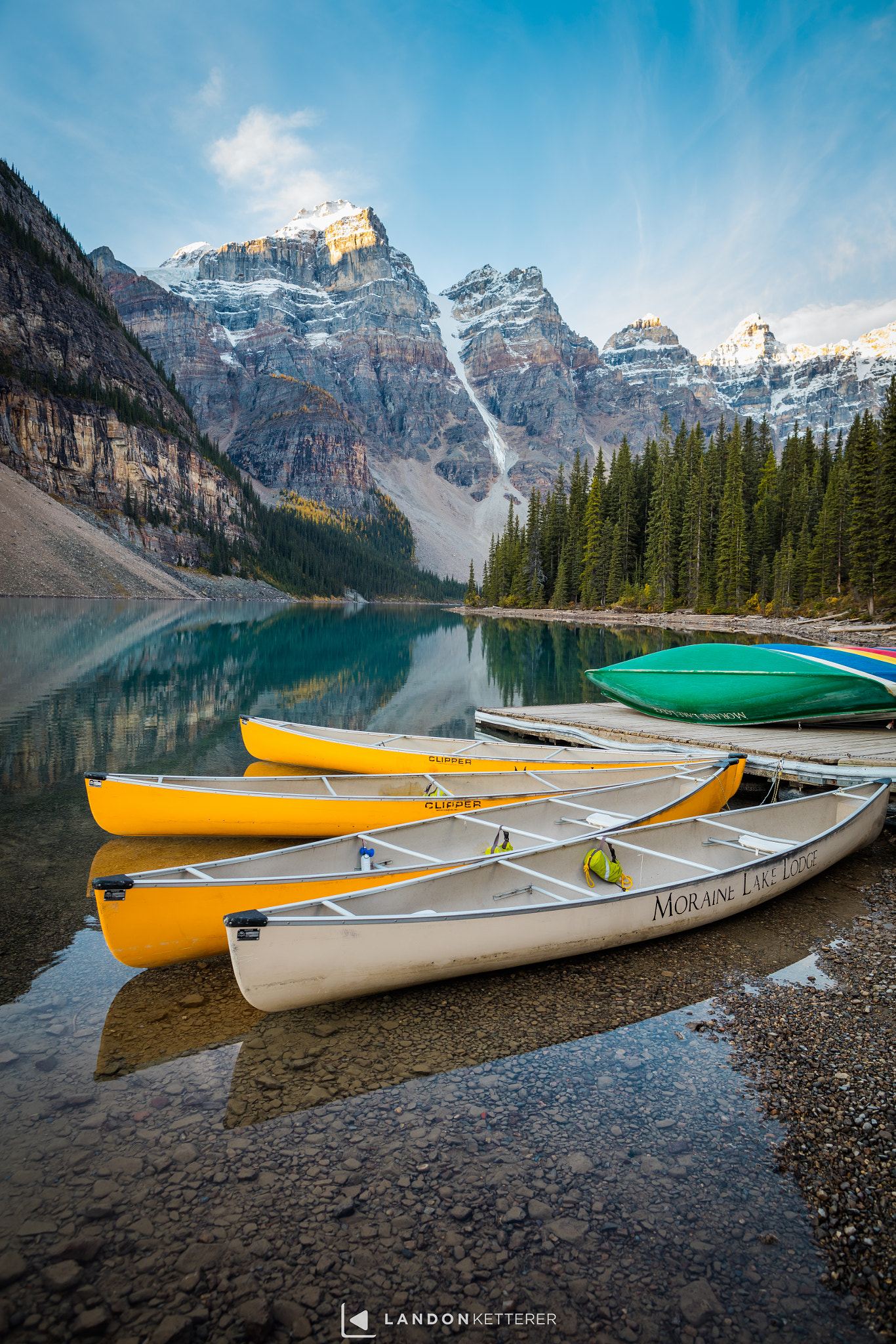 Canon EOS 5DS + Canon EF 24mm F1.4L II USM sample photo. Morning canoe on moraine photography