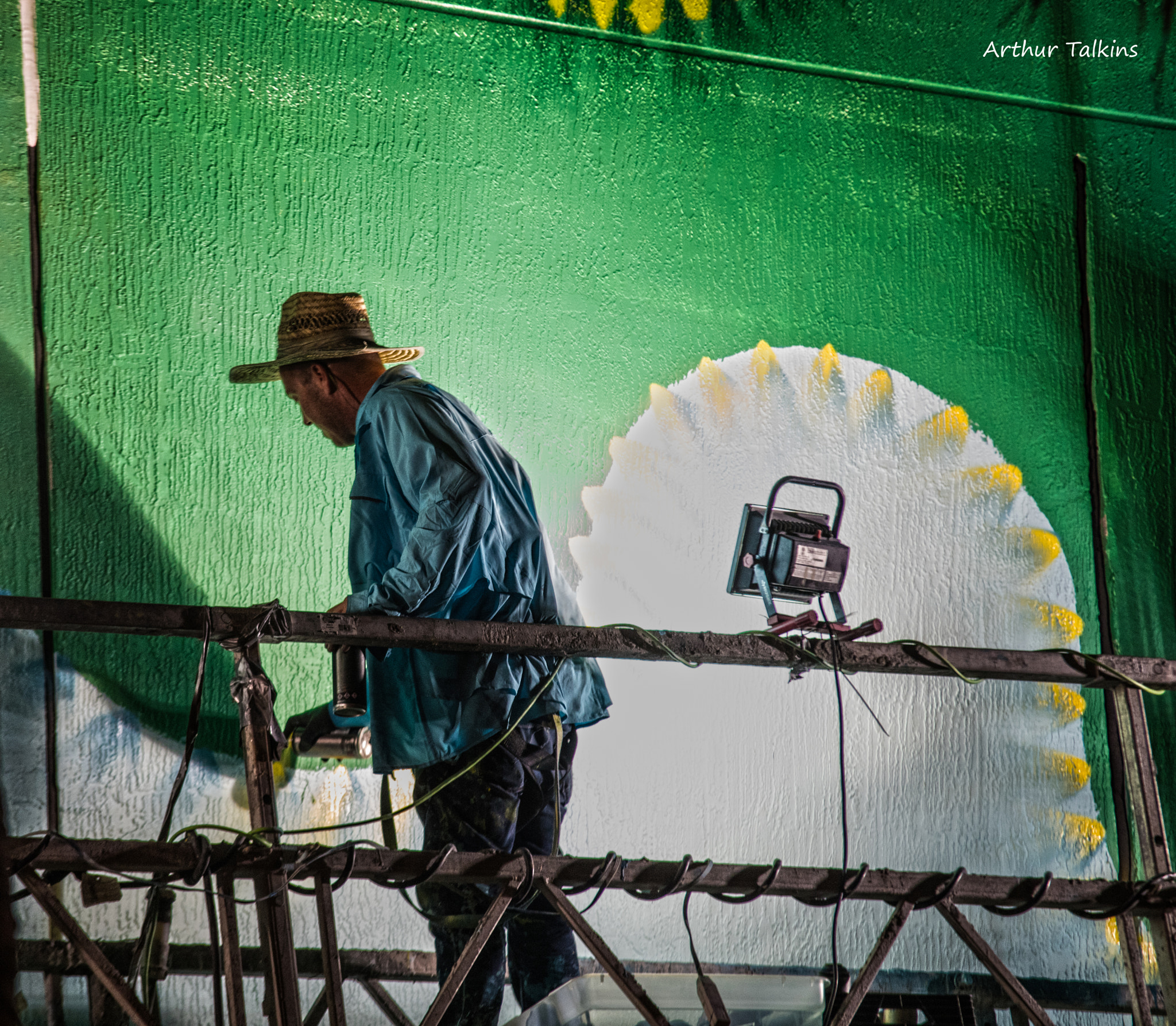 Pentax K-1 sample photo. Night shadows, ...the painted mural... photography