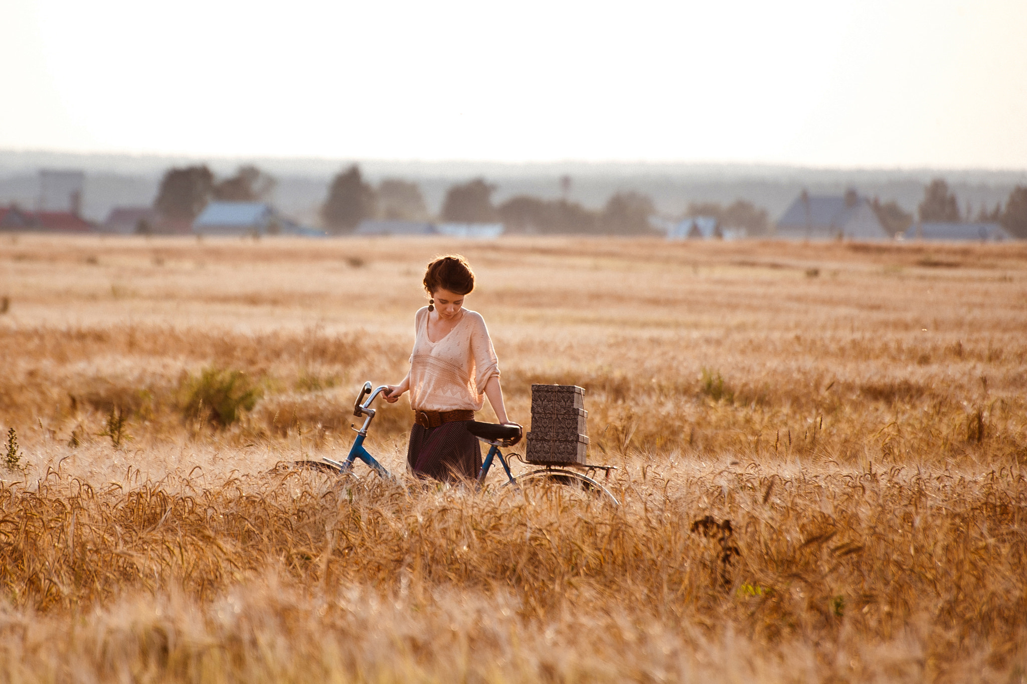 Nikon D3 sample photo. Girl with bicycle photography