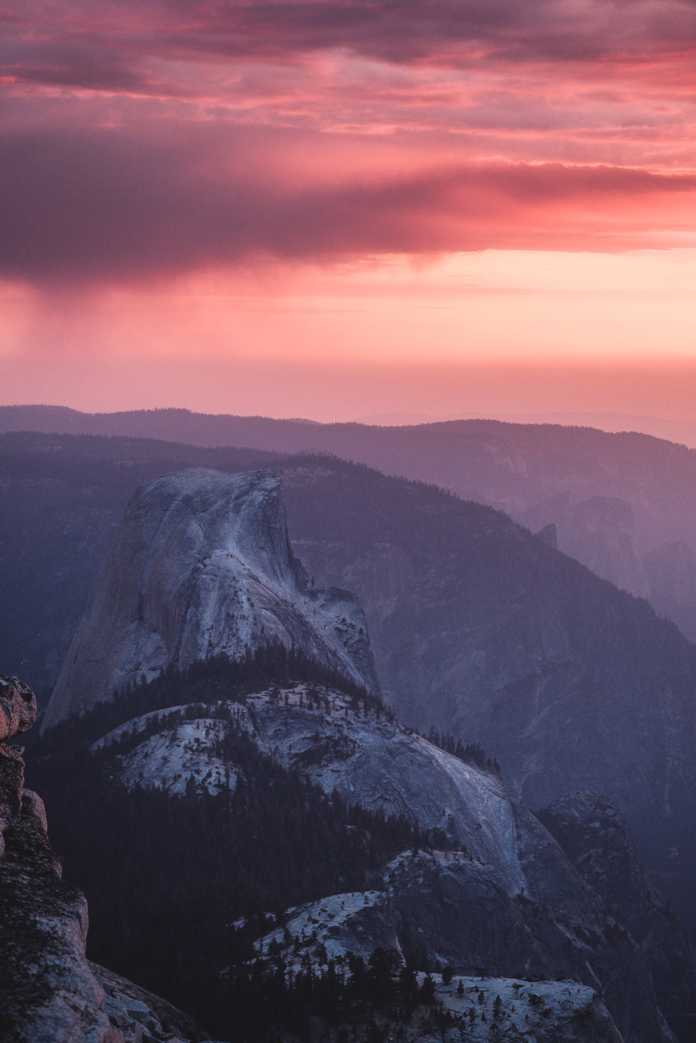 Fujifilm X-Pro2 + Fujifilm XF 50-140mm F2.8 R LM OIS WR sample photo. Half dome sunset photography