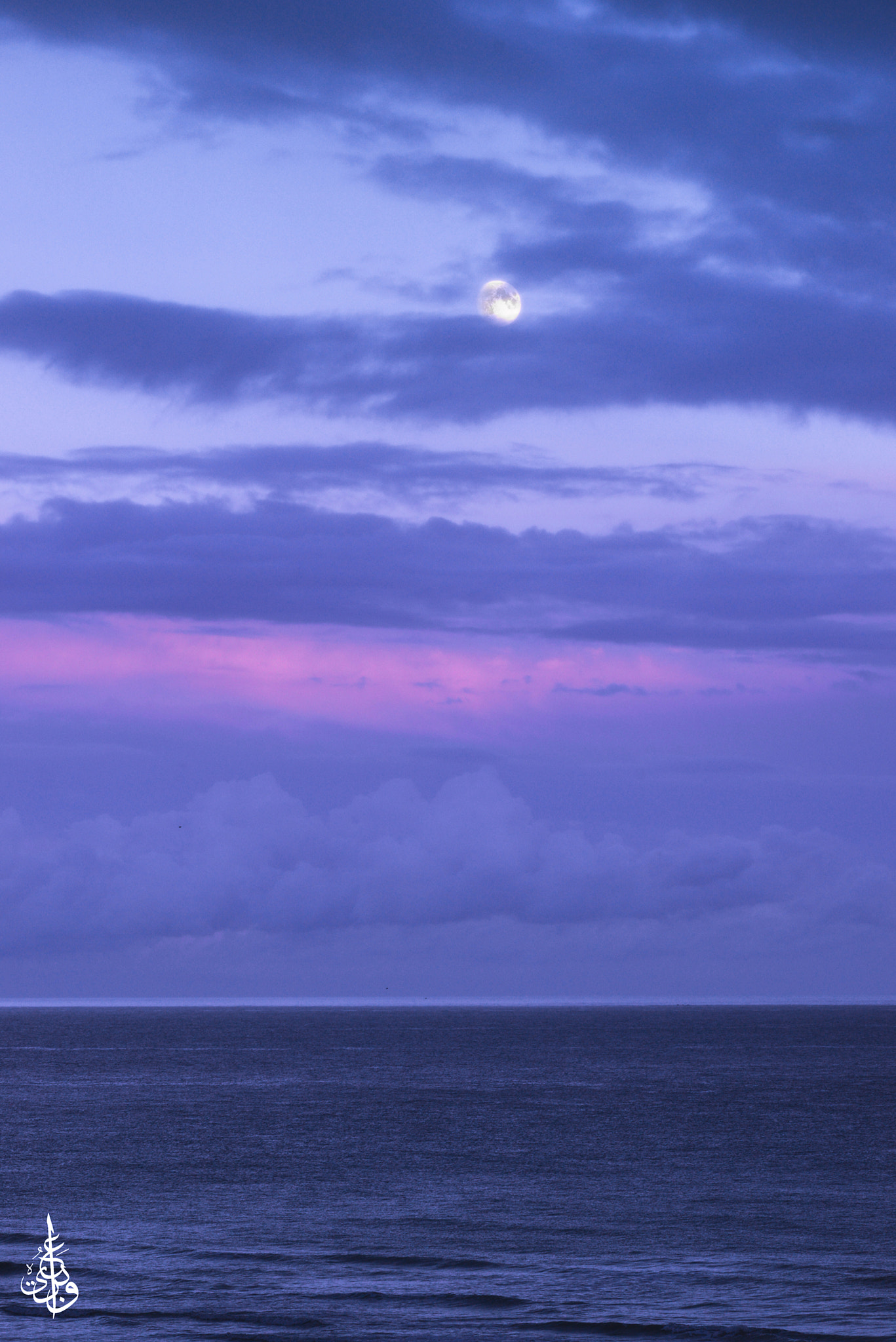 Nikon D610 sample photo. Full moon at sunset photography