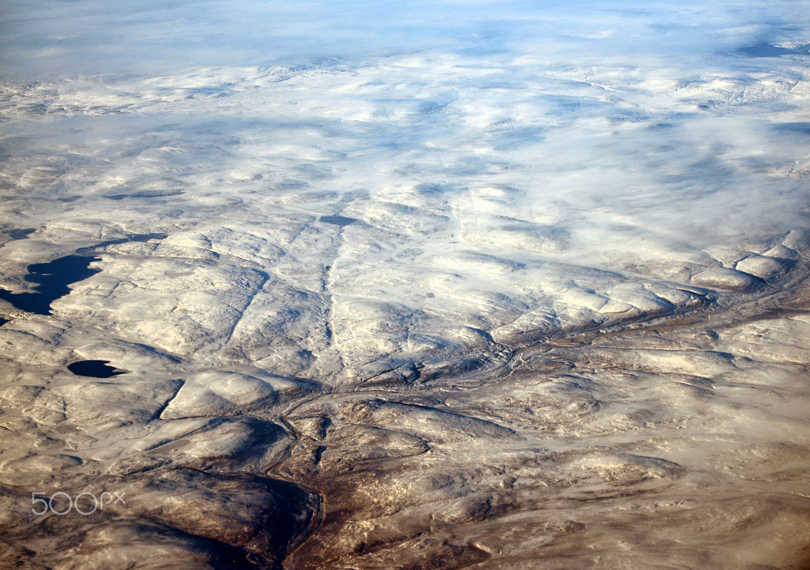 Nikon AF-S Nikkor 70-200mm F4G ED VR sample photo. Flight over baffin island photography
