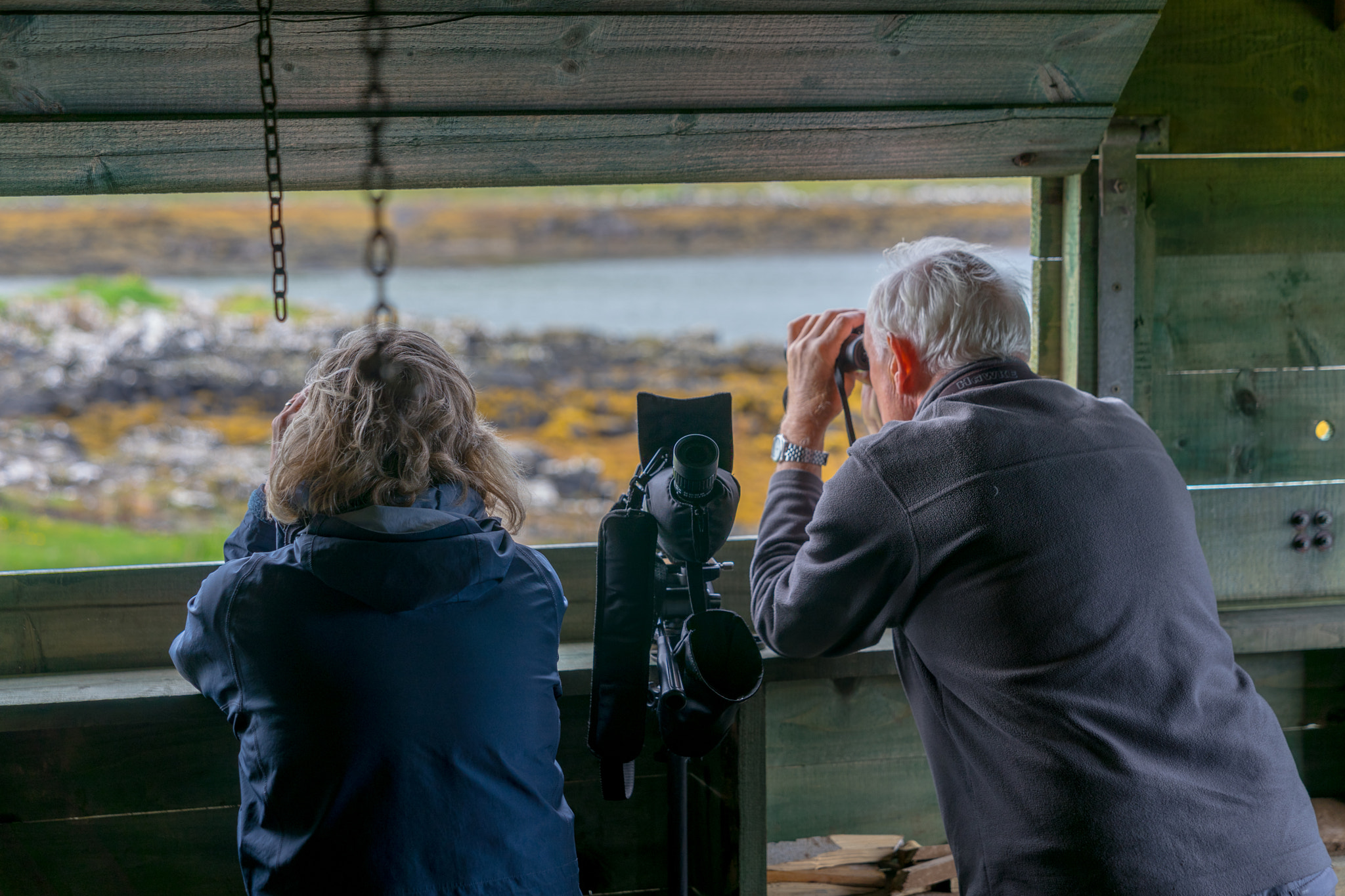 Sony a7 + Sony FE 24-70mm F2.8 GM sample photo. Old people bird watching photography