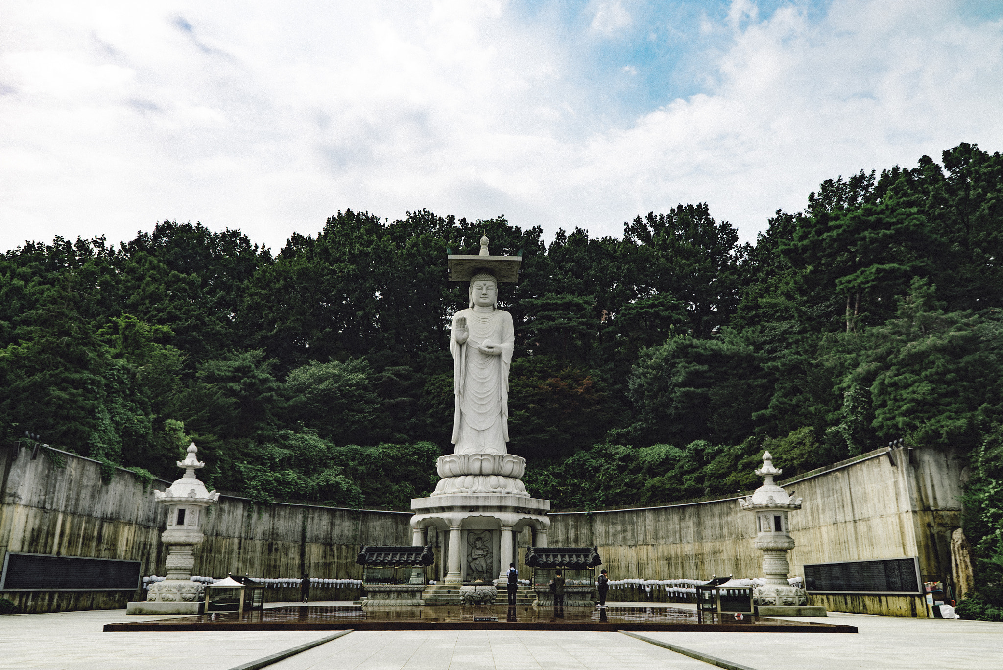 Sony a7S sample photo. Giant buddha statue at korean temple photography