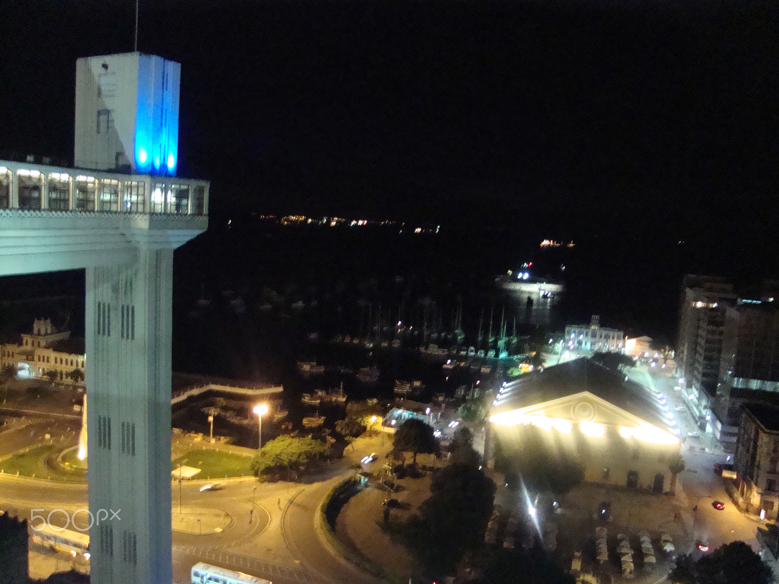 Sony DSC-W215 sample photo. Salvador elevador lacerda de noite photography