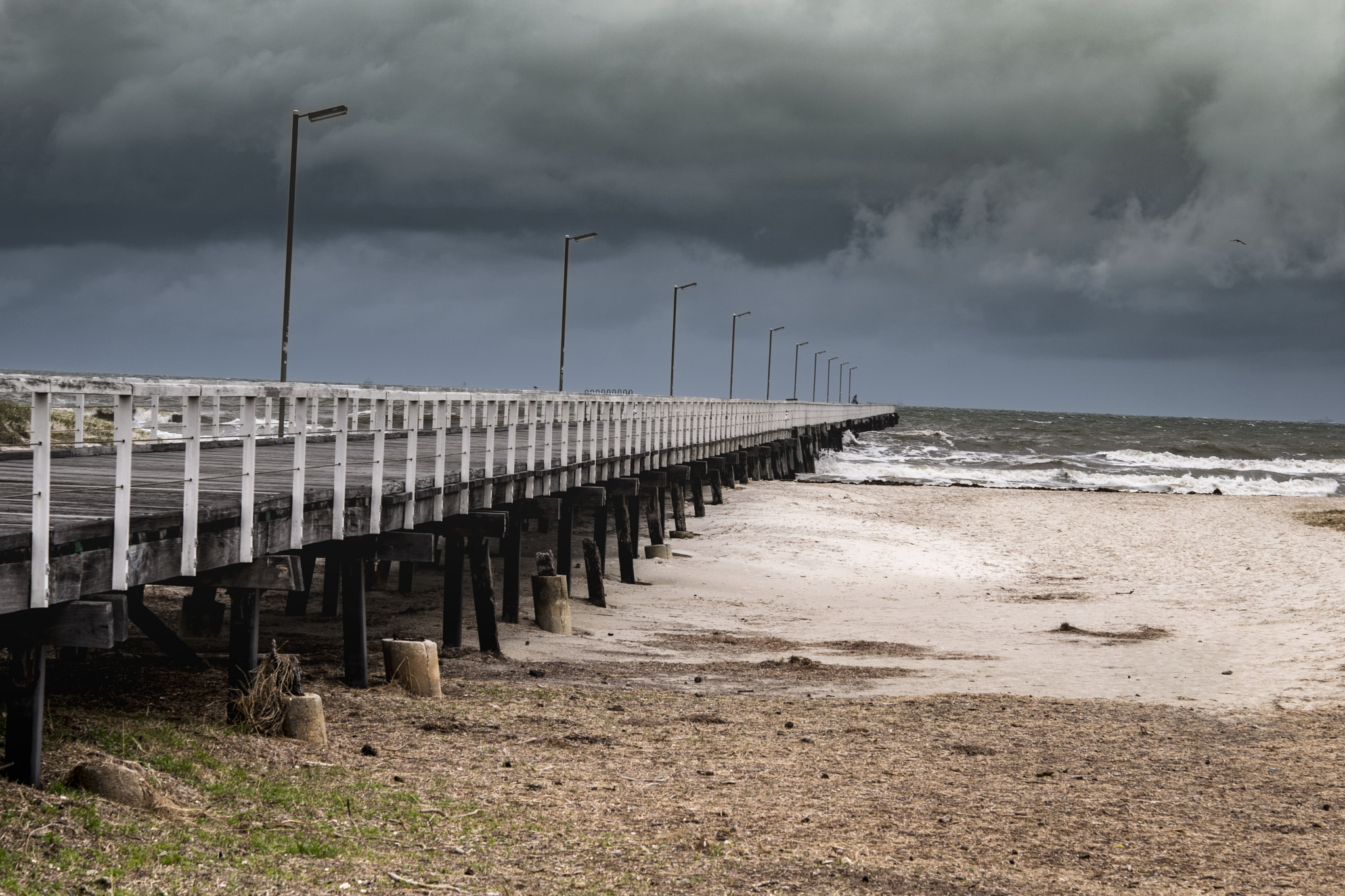 Nikon AF-S Micro-Nikkor 60mm F2.8G ED sample photo. Clouds over semaphore jetty photography