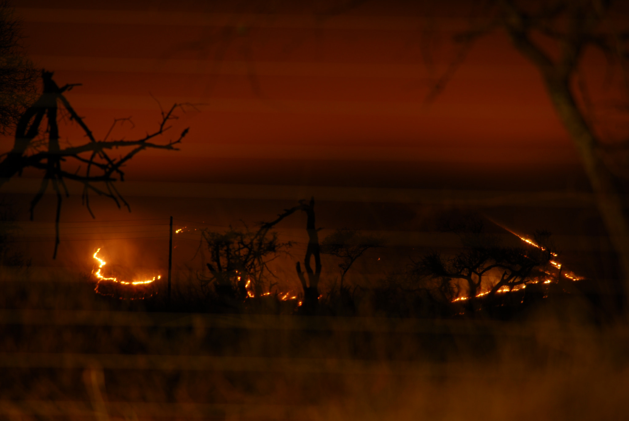 Nikon AF Nikkor 70-300mm F4-5.6G sample photo. Fire up on a hill photography