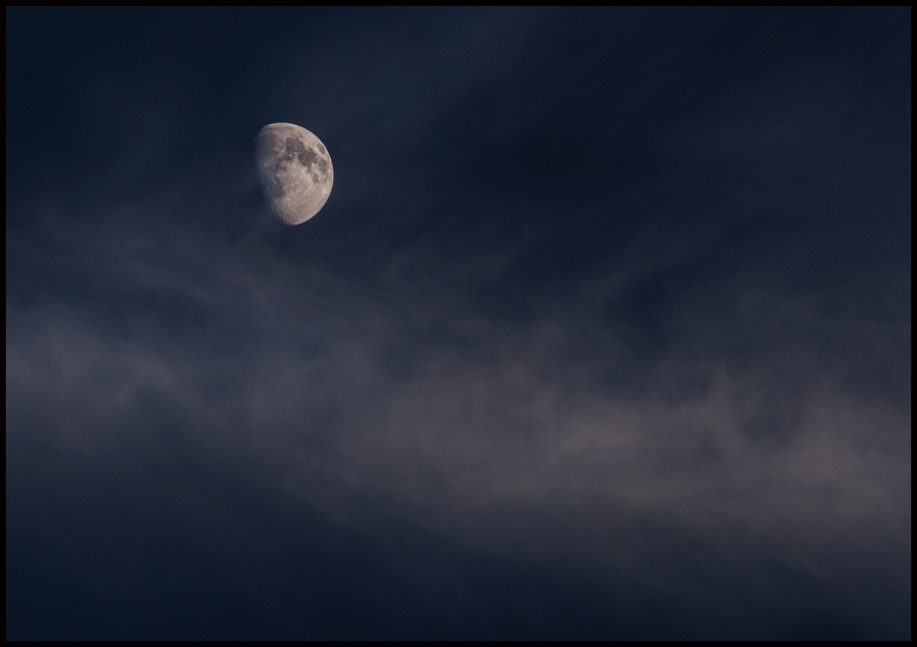 Nikon D90 + AF Nikkor 70-210mm f/4-5.6 sample photo. Moon at sunset photography