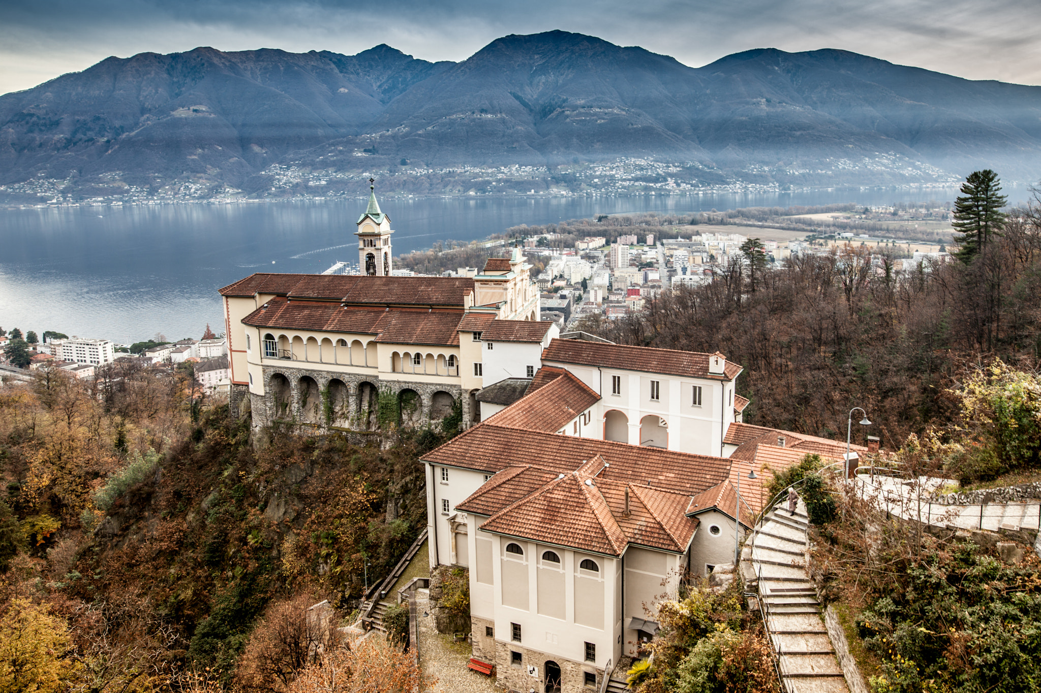 Sigma 24mm F1.4 DG HSM Art sample photo. Kirche madonna del sasso, locarno photography