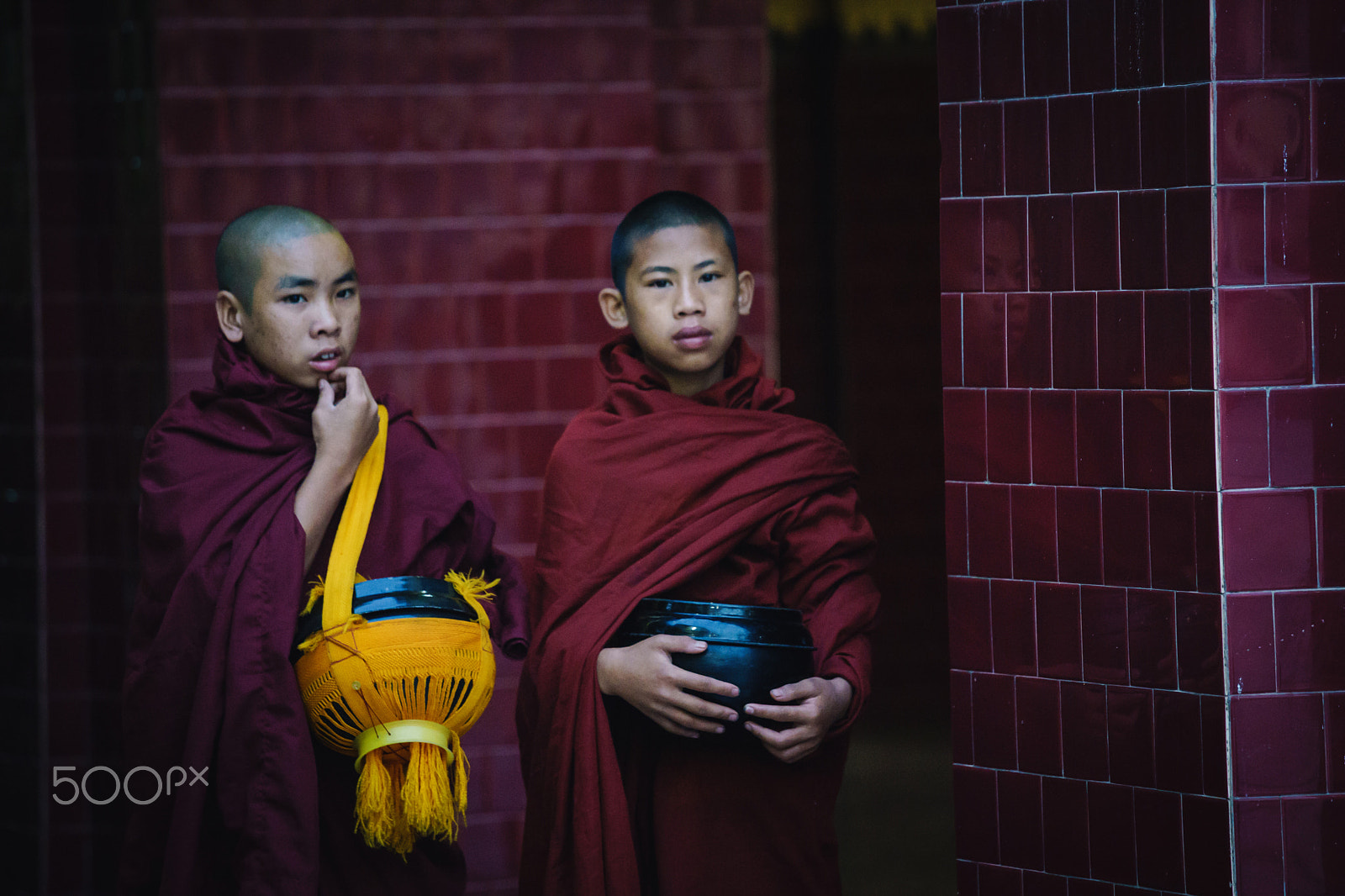 Sony a7 + Canon EF 70-200mm F4L IS USM sample photo. Little monks photography