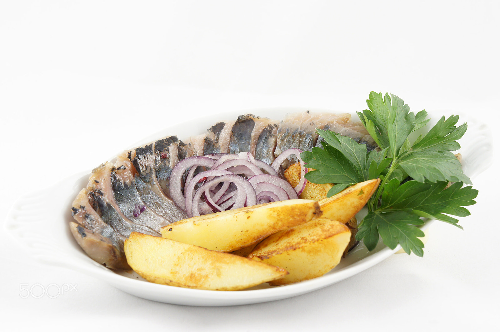 Sony Alpha NEX-3 + Sony E 18-55mm F3.5-5.6 OSS sample photo. Herring with potatoes photography