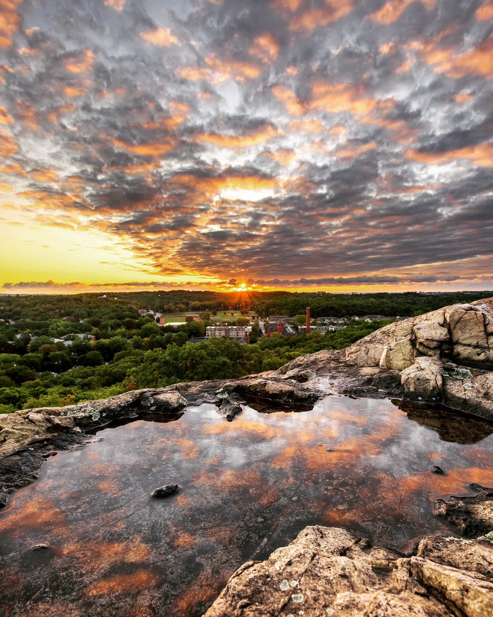 Nikon AF-S Nikkor 17-35mm F2.8D ED-IF sample photo. Sunrise on the hill. had to make the best of a sit ... photography