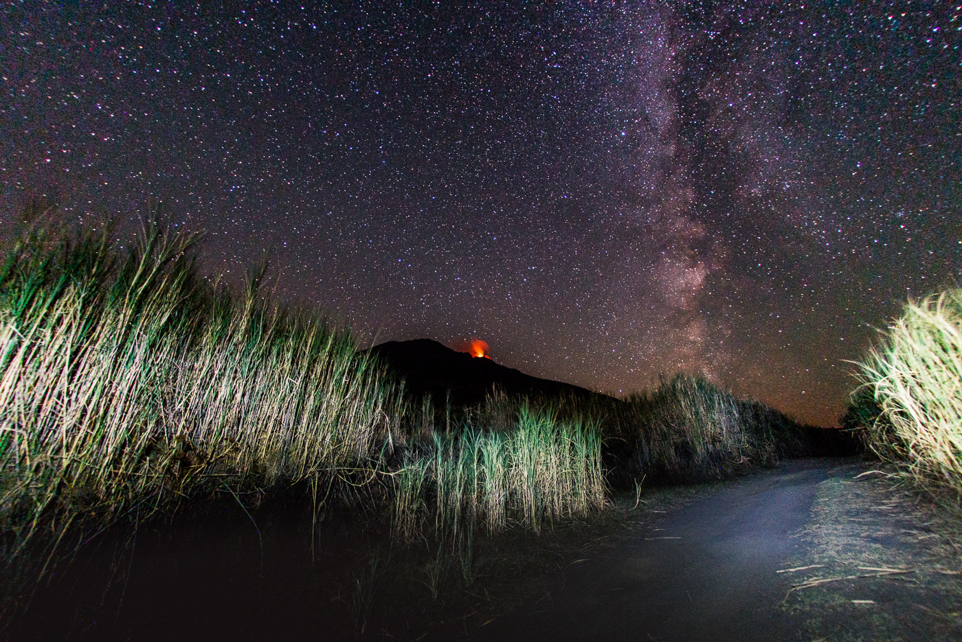 Sony a7R II + Sony 16mm F2.8 Fisheye sample photo. The way to the volcano photography